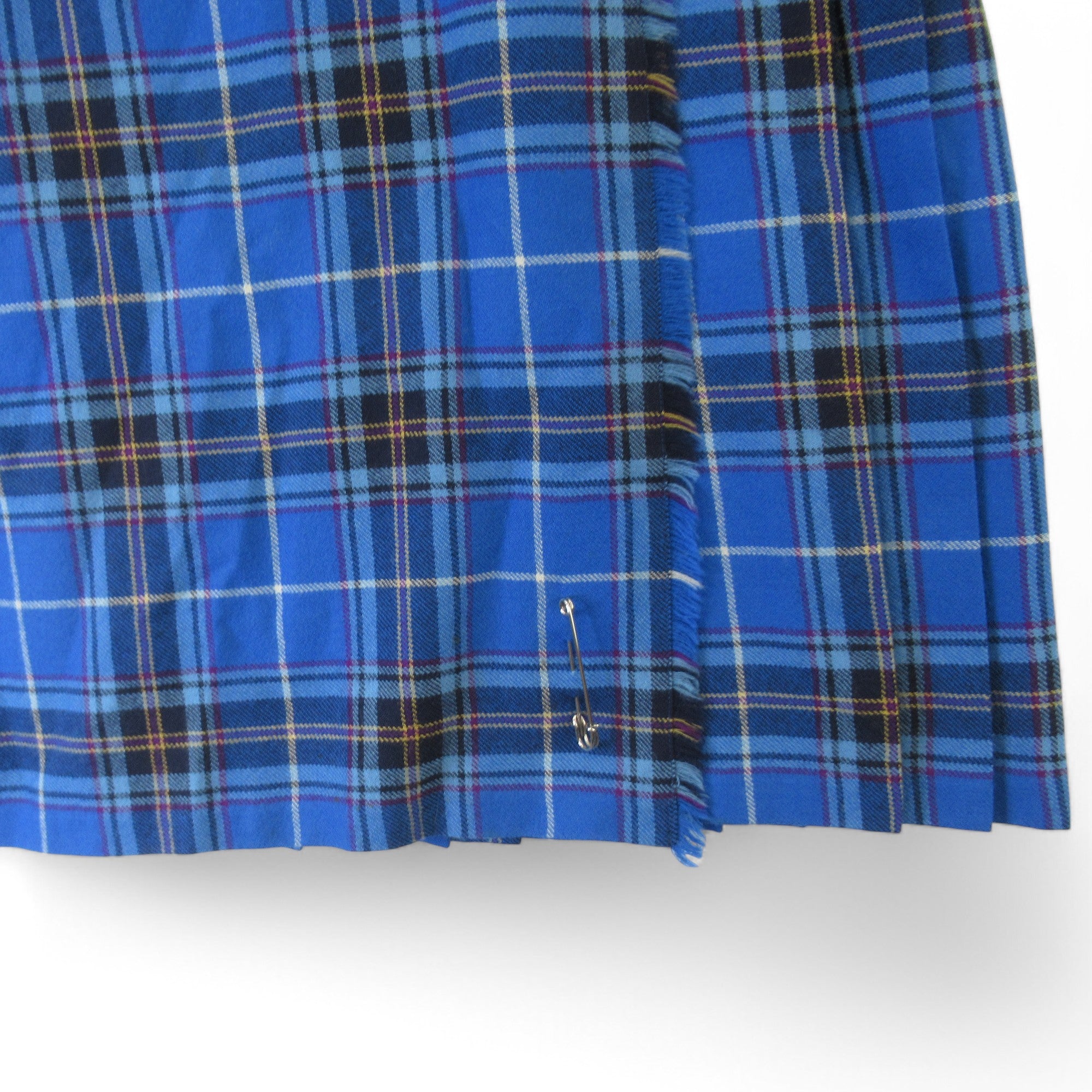 bottom image James Pringle Weavers Tartan Kilt W34" Blue Womenswear | Preloved