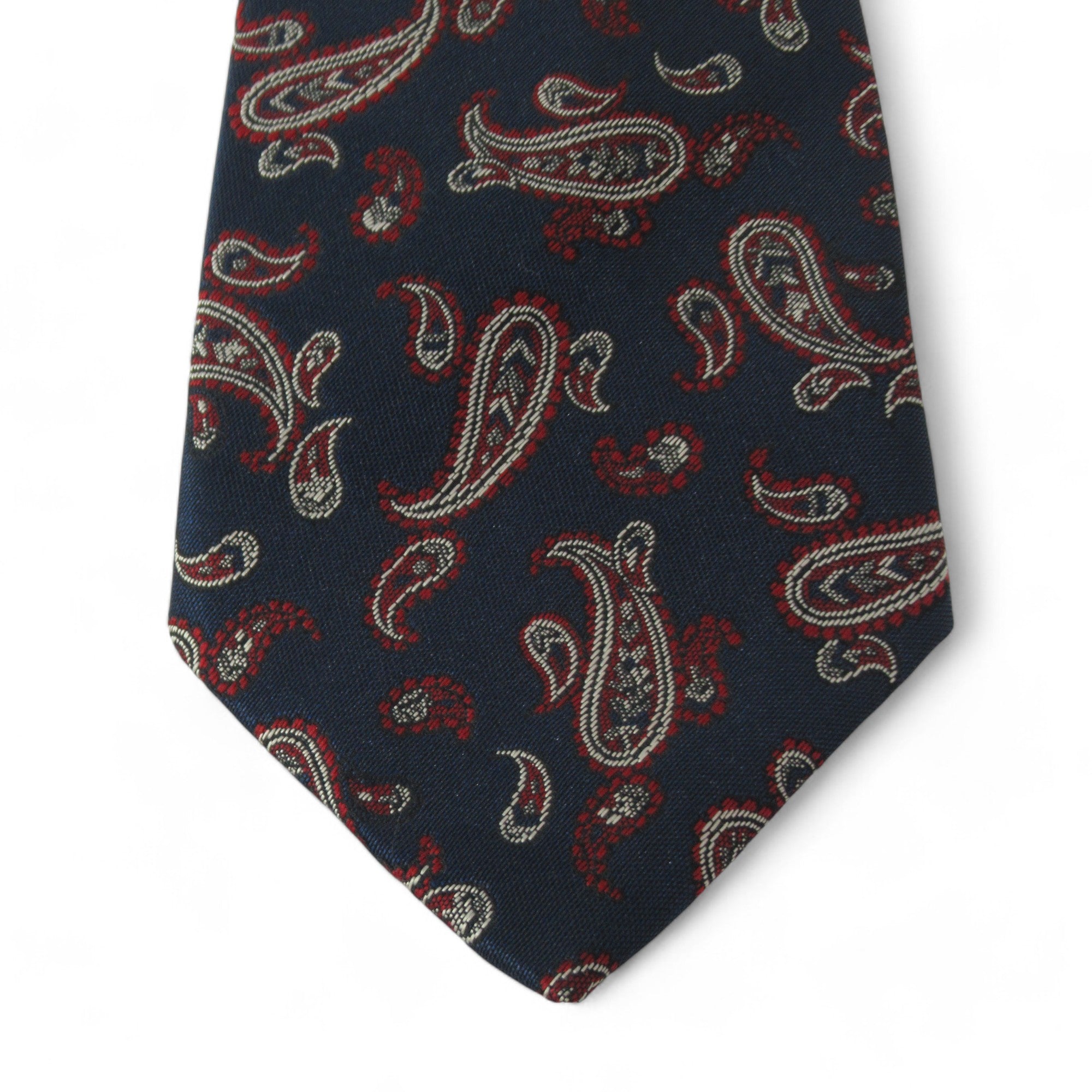 close up image for St Michael Vintage Tie Paisley Blue Polyester Menswear | Preloved