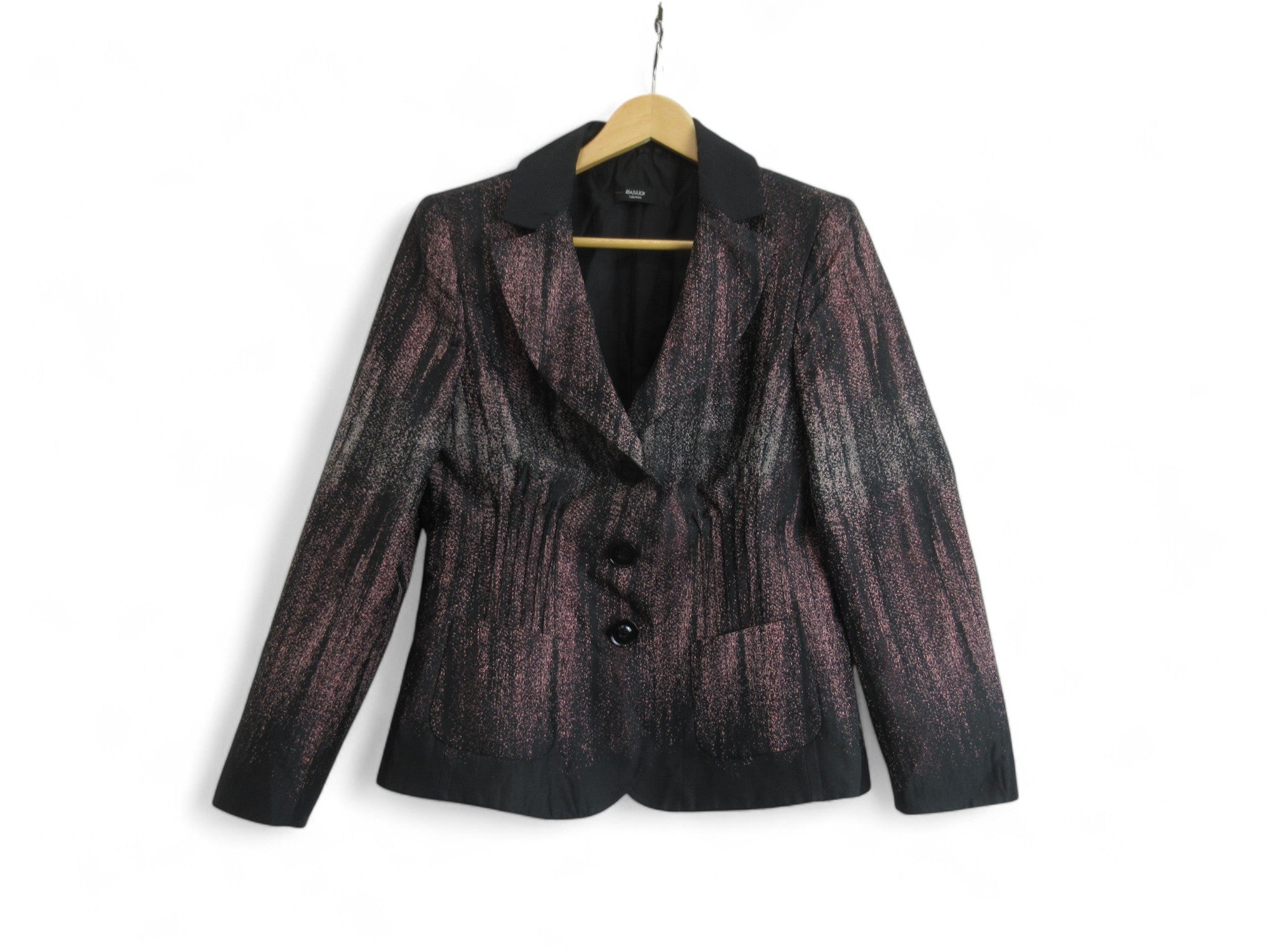 Front image for Basler UK 12 Black Pink Blazer Jacket Womenswear | Preloved