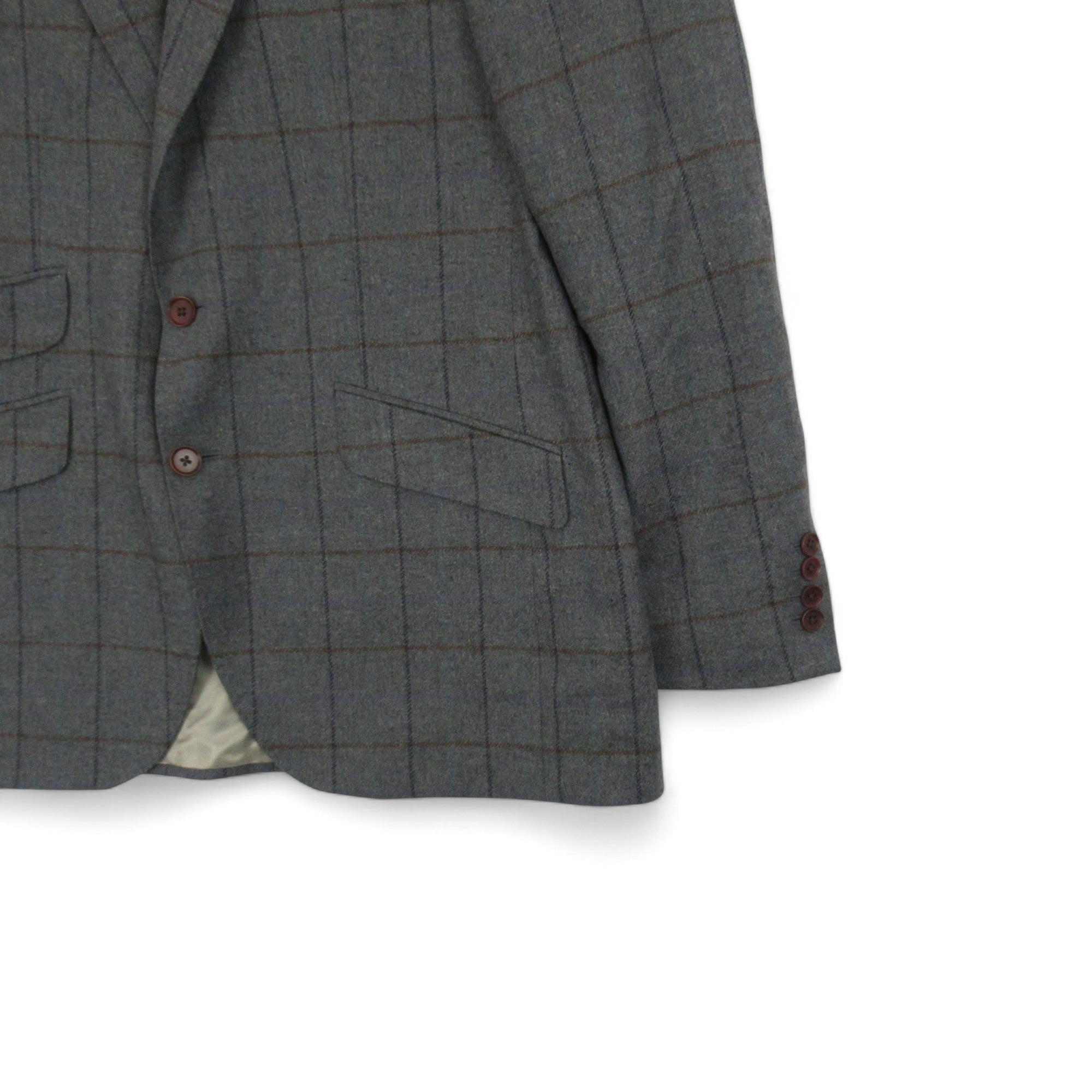 front image for Charles Tyrwhitt 42R Grey Wool Blazer Jacket Menswear | Preloved