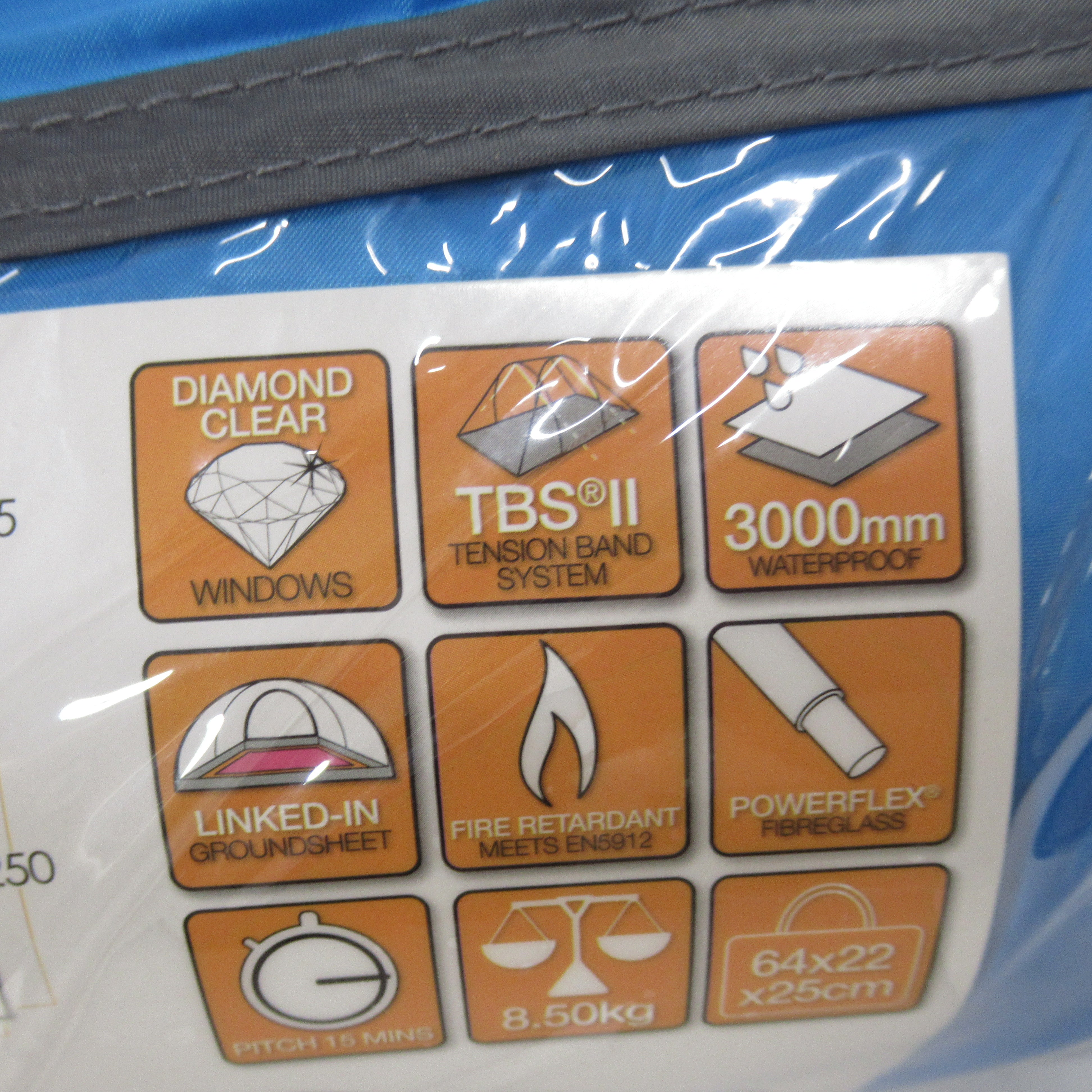Vango Beta 450 XL Tent River Blue Camping 5 Person 8.5kg | Pre-loved