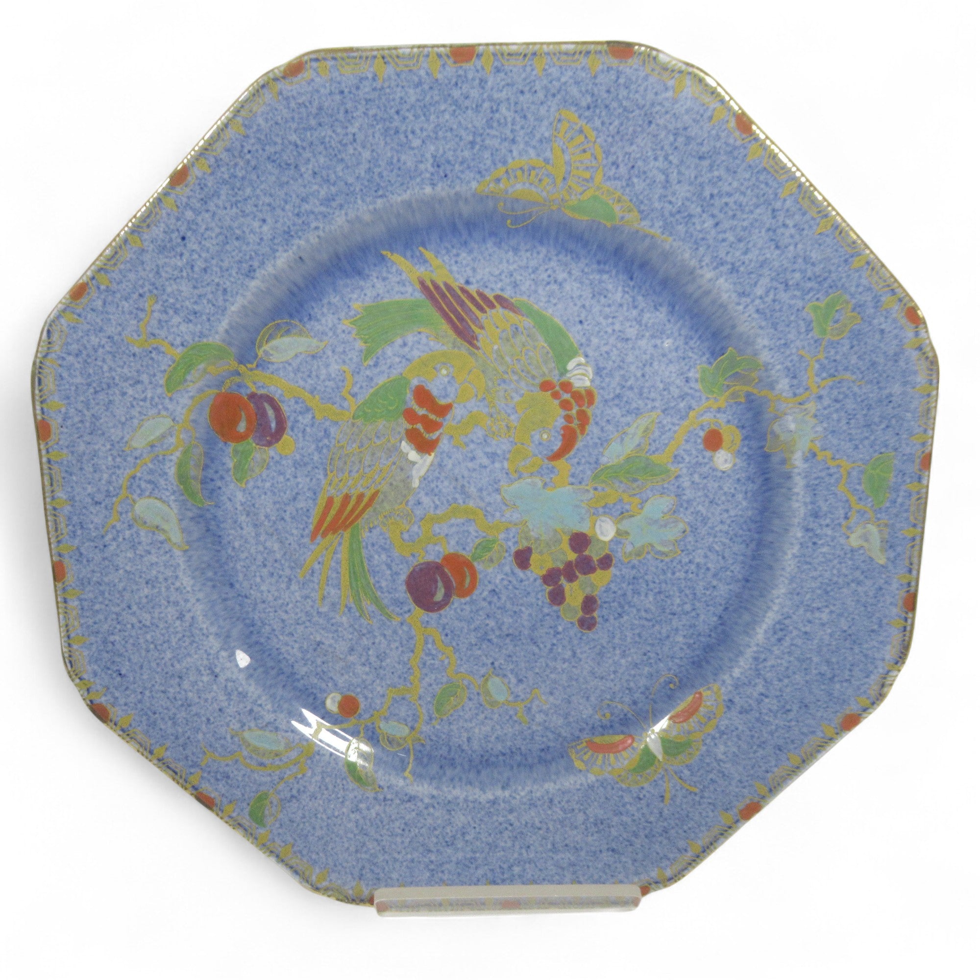 Bursley Ware 728 Octagon Bird Plates Decorative 8.5" | Pre-loved