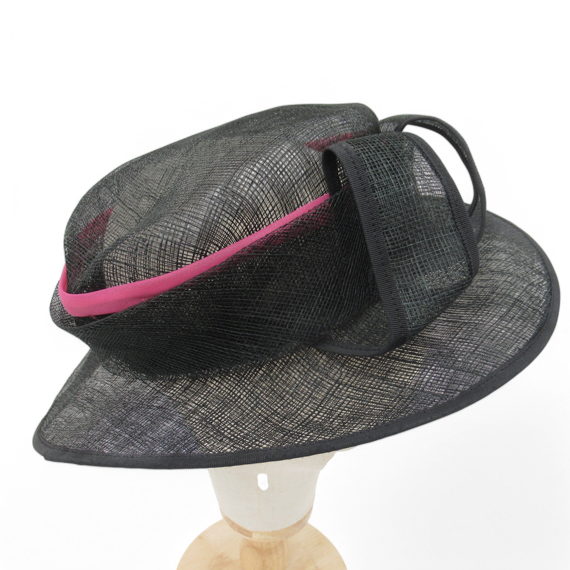 side image for Mother Of Bride Wedding Vintage Hat Black Straw Womenswear | Pre-loved