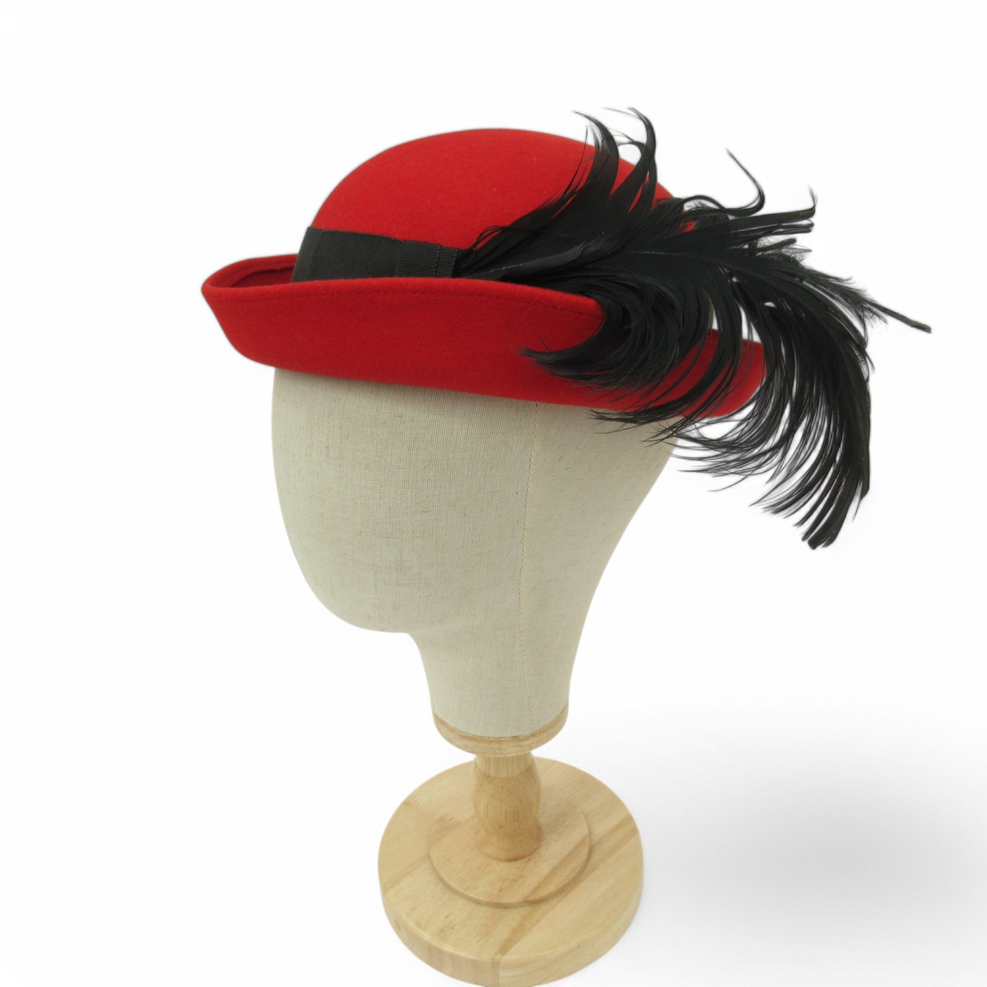 side image for Graham Smith Kangol Mother Of Bride Vintage Hat Red Womenswear | Pre-loved