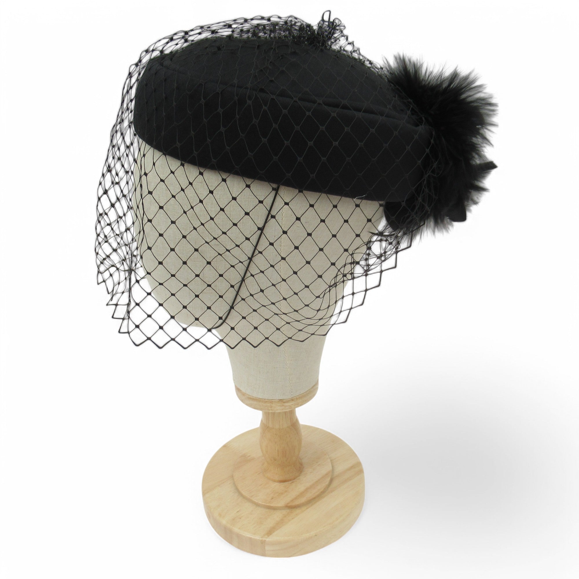 side image for Connor Mother Of Bride Vintage Hat Black Womenswear | Pre-loved