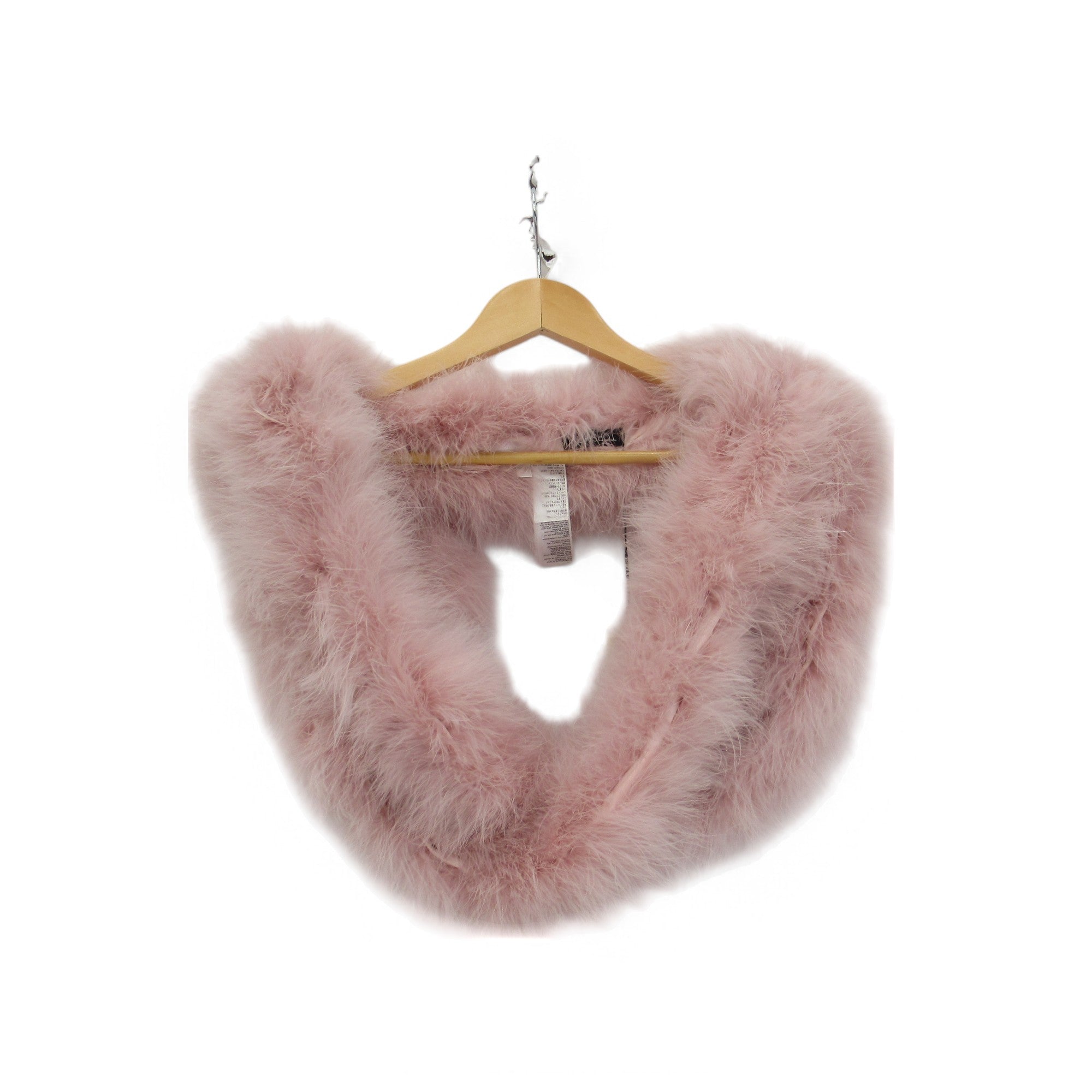 front image for Topshop Wedding Shawl Scarf Pink Feather Womenswear | Pre-loved