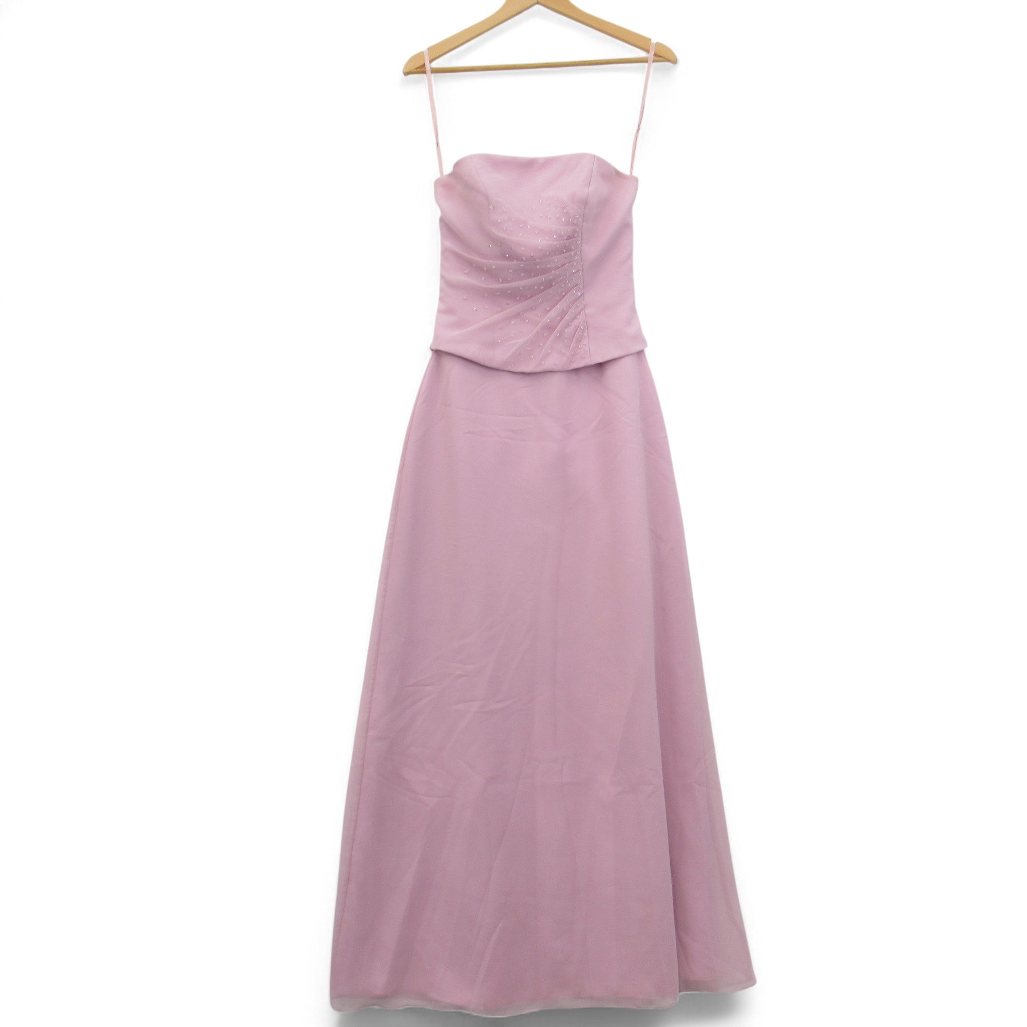 front image for Bridesmaid Dress UK 8 Pink Beaded Womenswear | Pre-loved