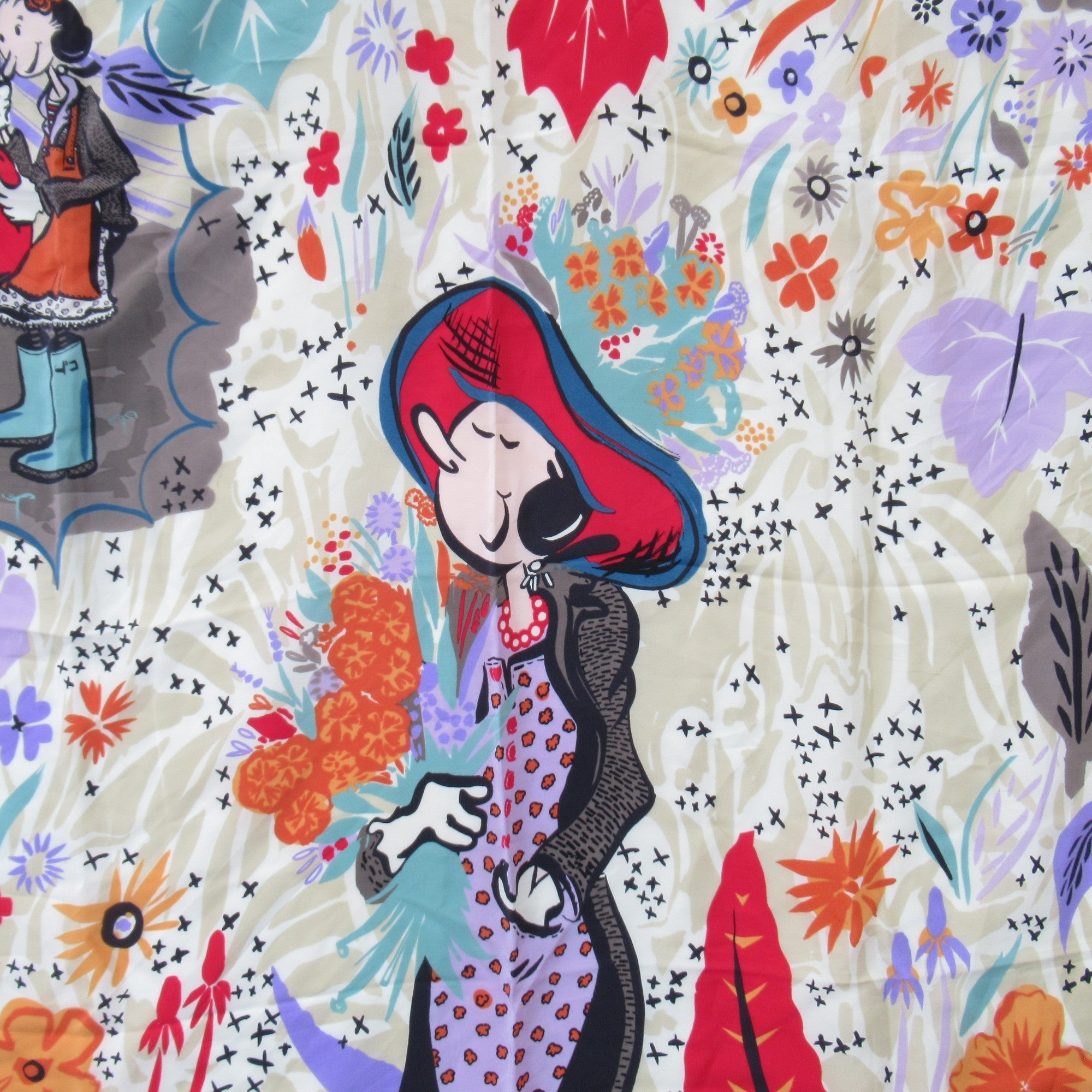 Close up image for Moschino Popeye Olive Oyl Silk Scarf Womenswear | Preloved