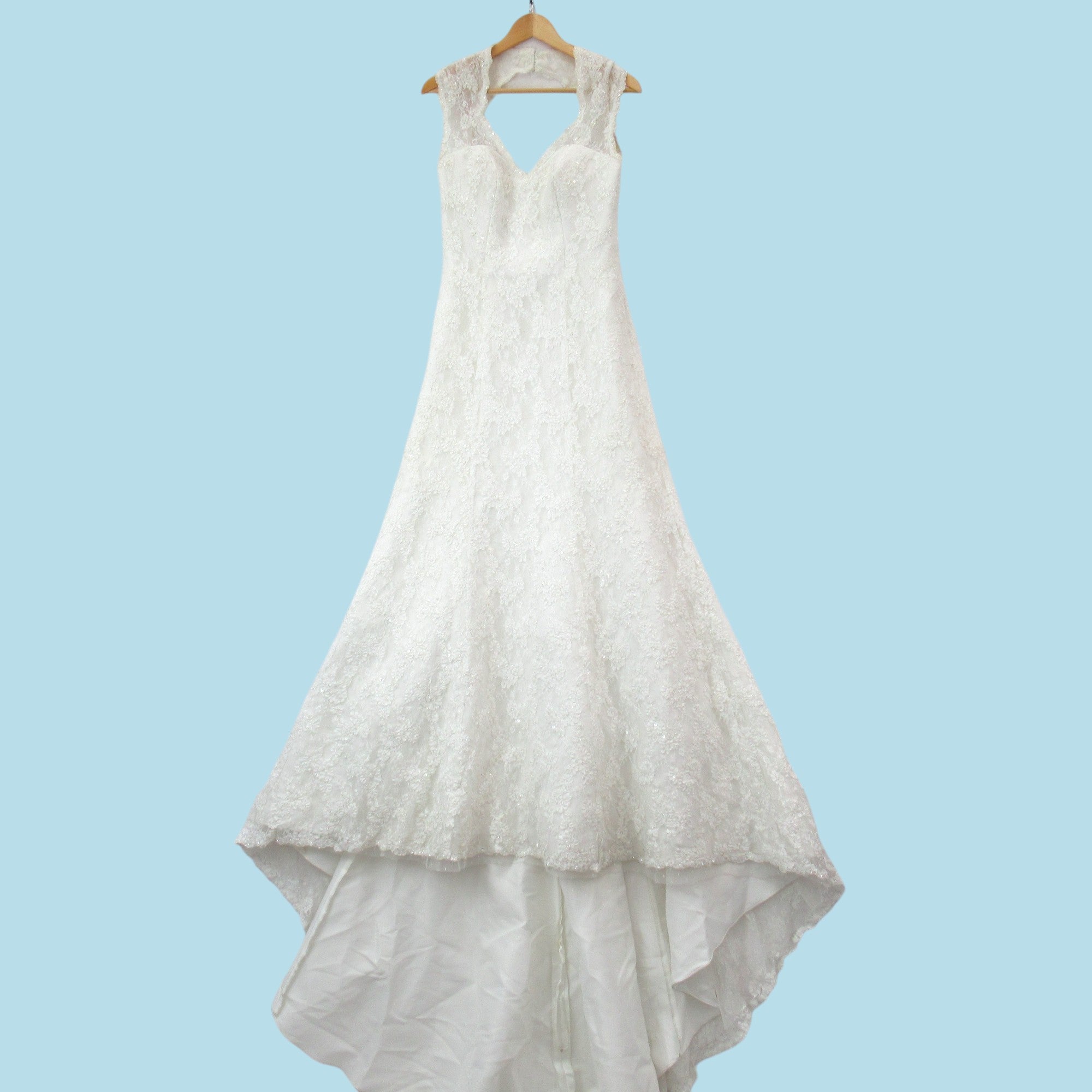 front image for Rosetta Nicolina Wedding Dress UK 16 Ivory Lace Womenswear | Pre-loved