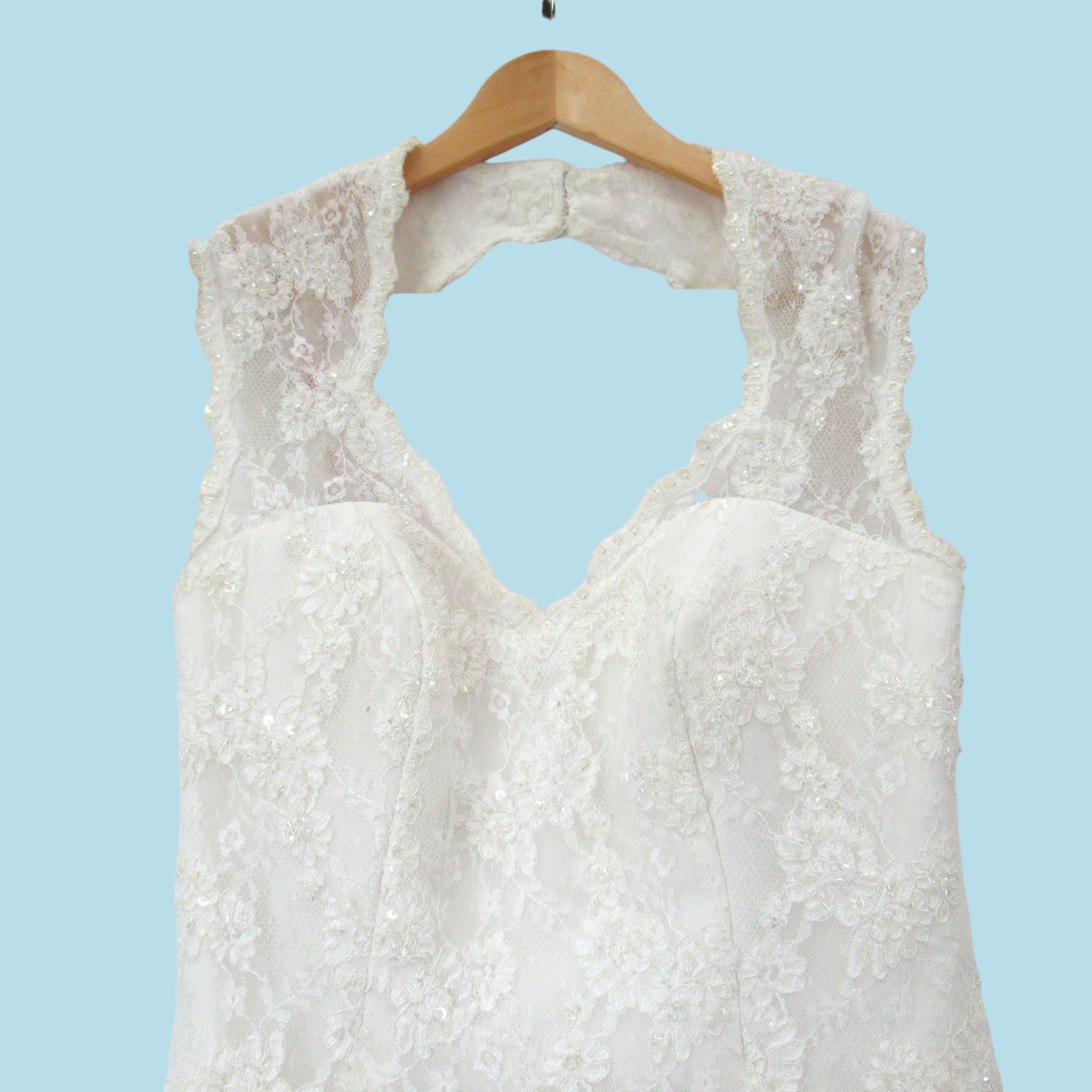 top image for Rosetta Nicolina Wedding Dress UK 16 Ivory Lace Womenswear | Pre-loved