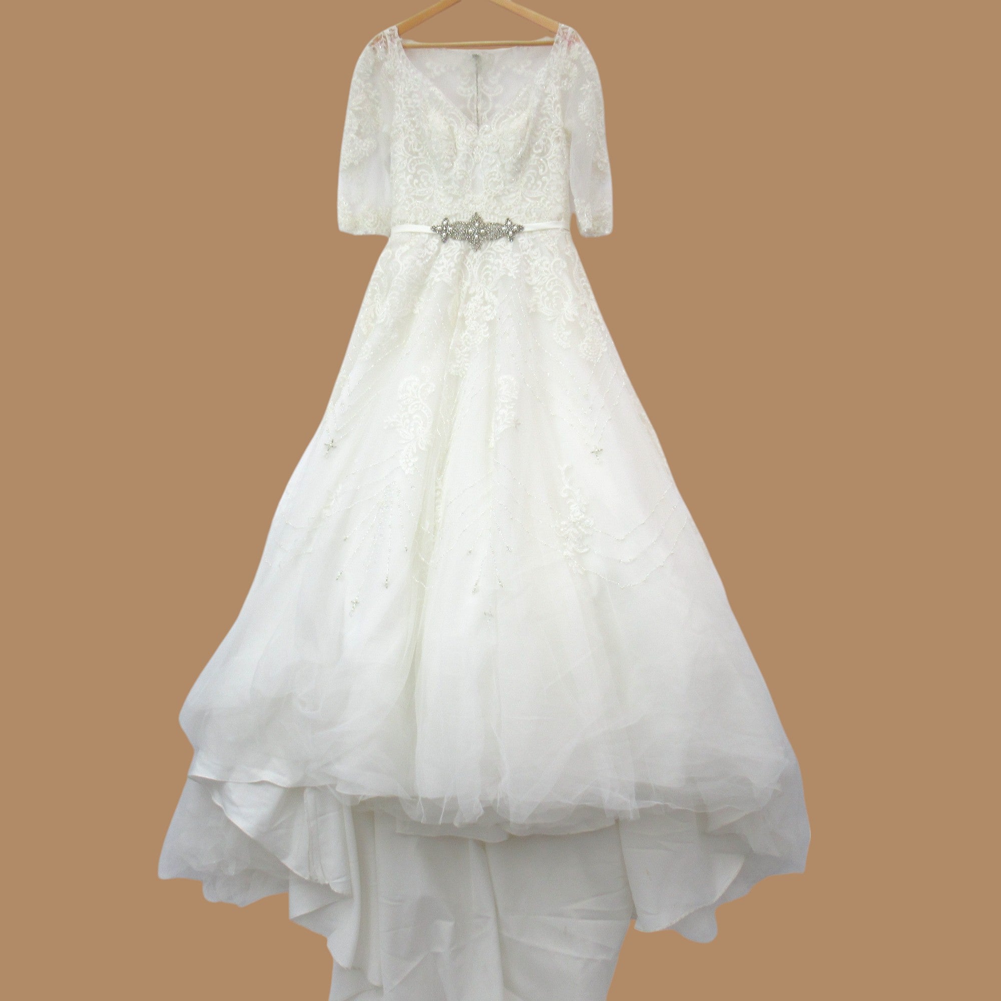 front image for Ronald Joyce Wedding Dress UK 14 Ivory Womenswear | Pre-loved
