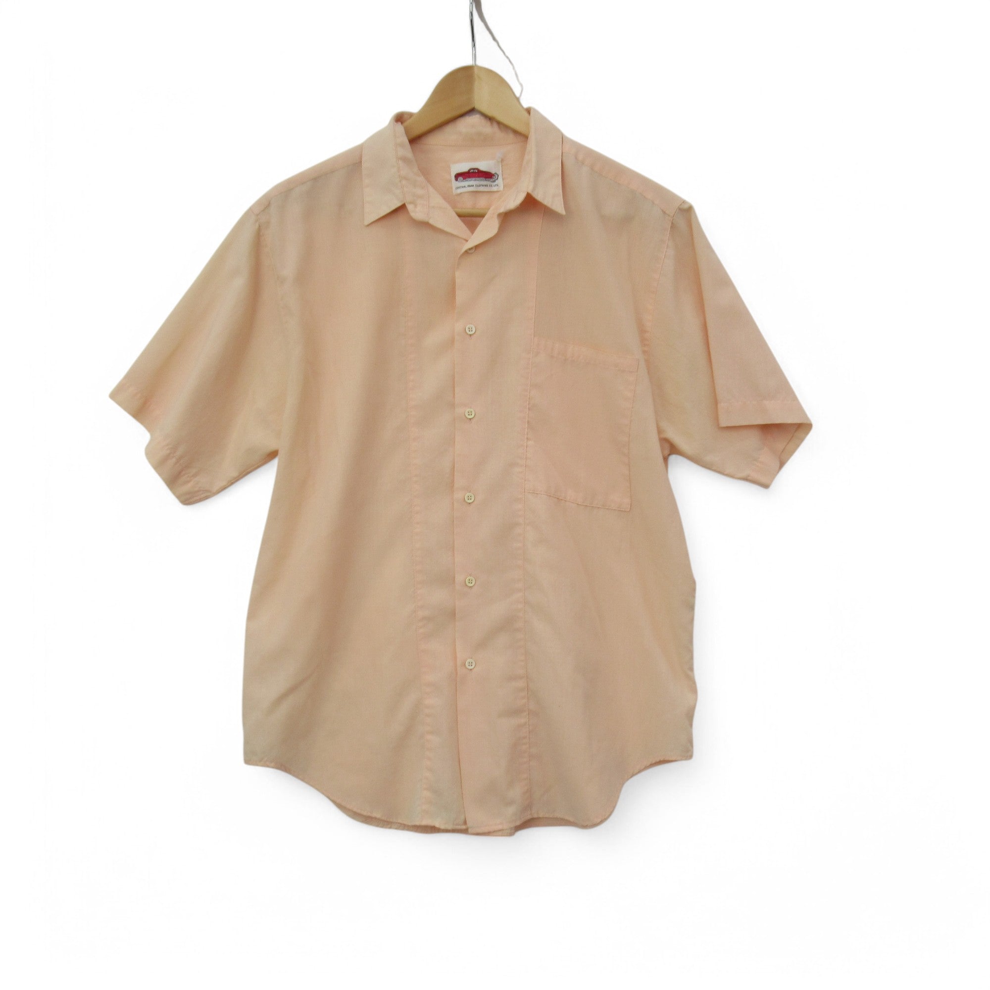 front image for Central Park Clothing Co Ltd Vintage Shirt Peach Medium Menswear | Pre-loved