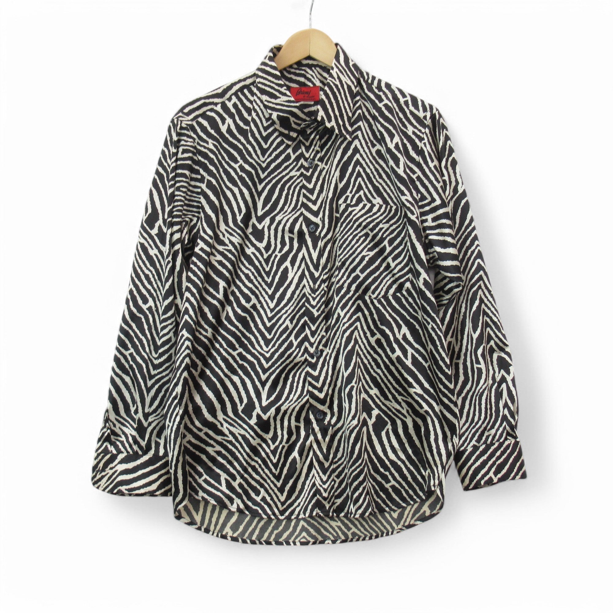 front image for Brioni Satin Shirt Black Medium Vintage Menswear | Pre-loved