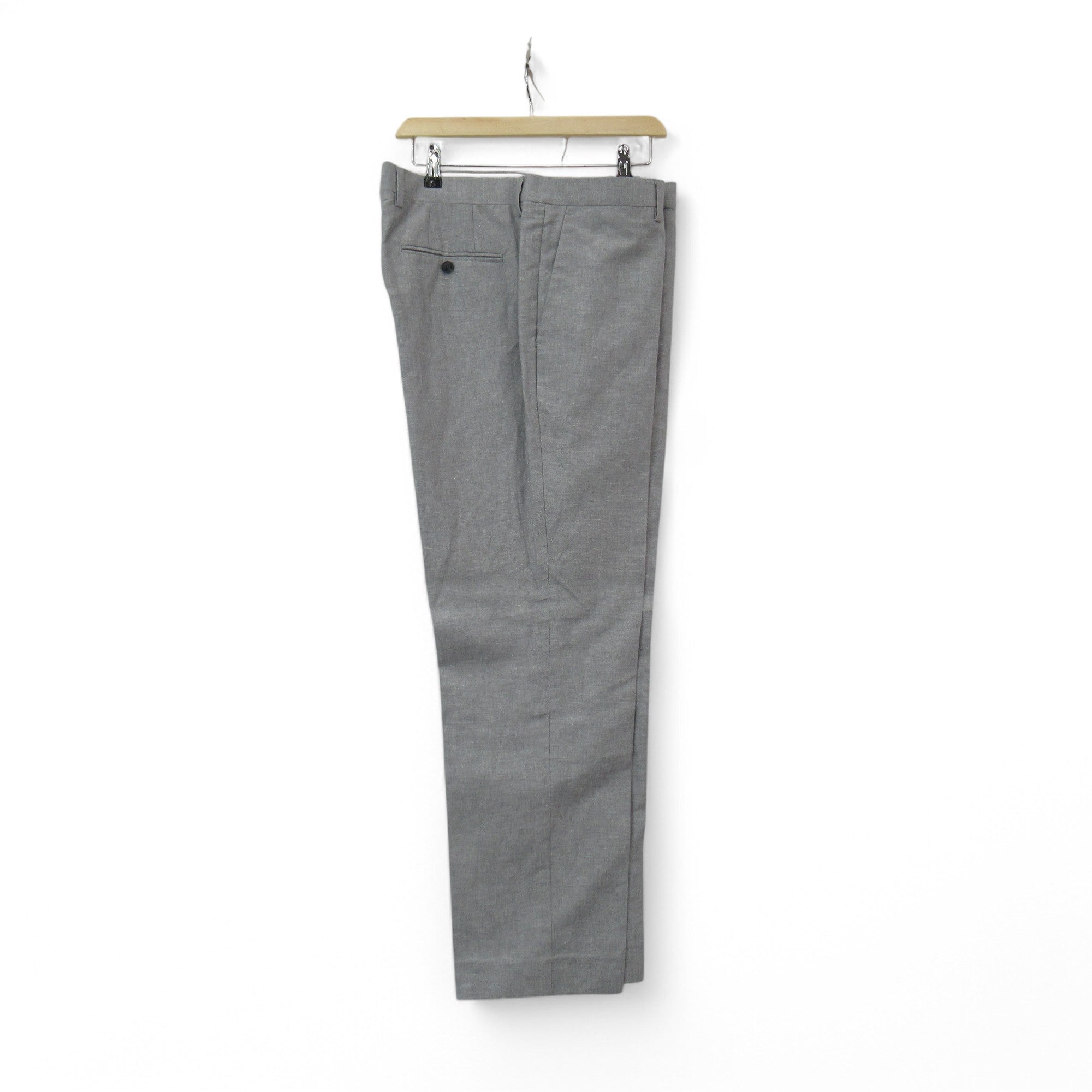 side image for Reiss Chino Trousers Grey W38" Linen Blend Menswear | Pre-loved