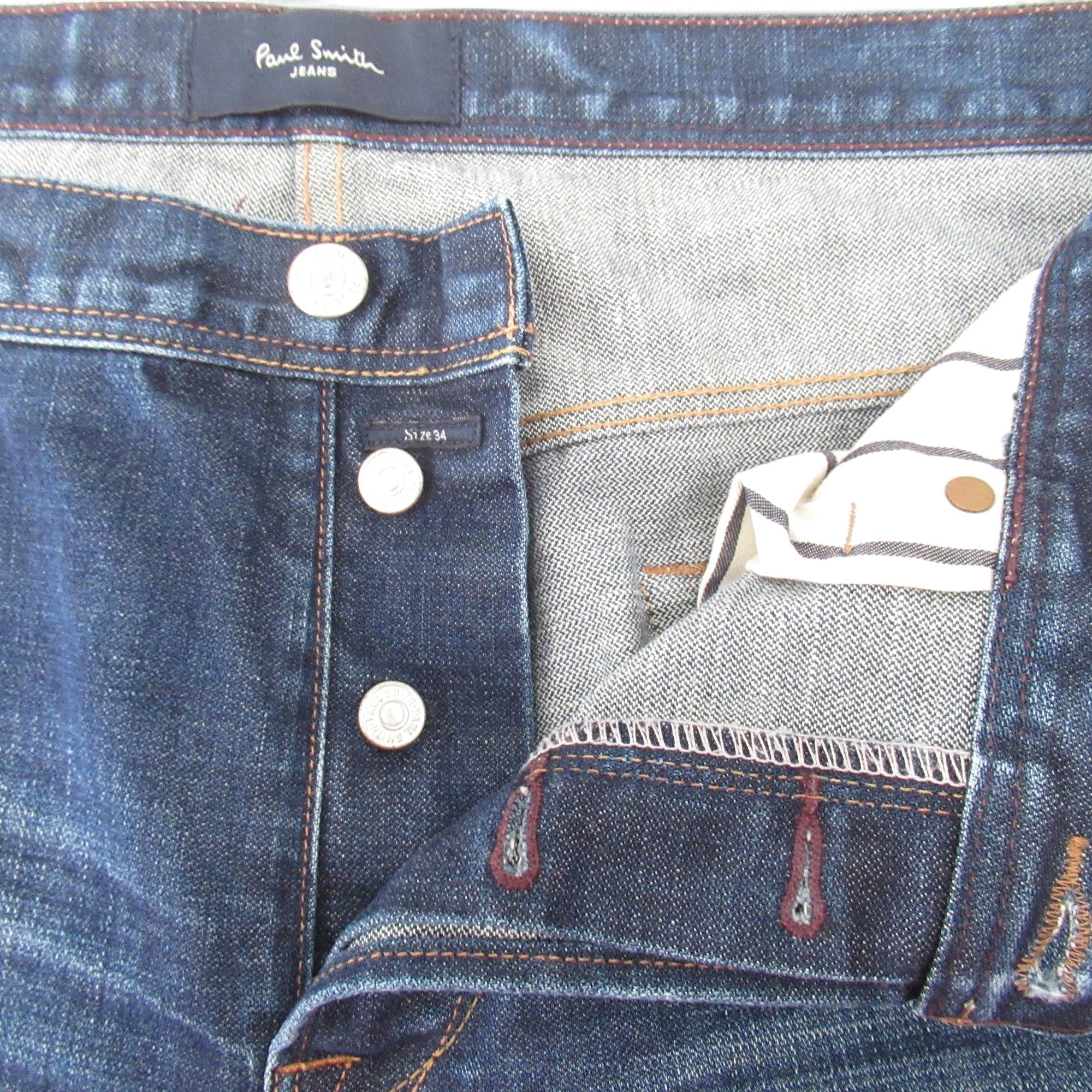 fasten image for Paul Smith Denim Jeans Dark Blue W34" L27" Menswear | Pre-loved