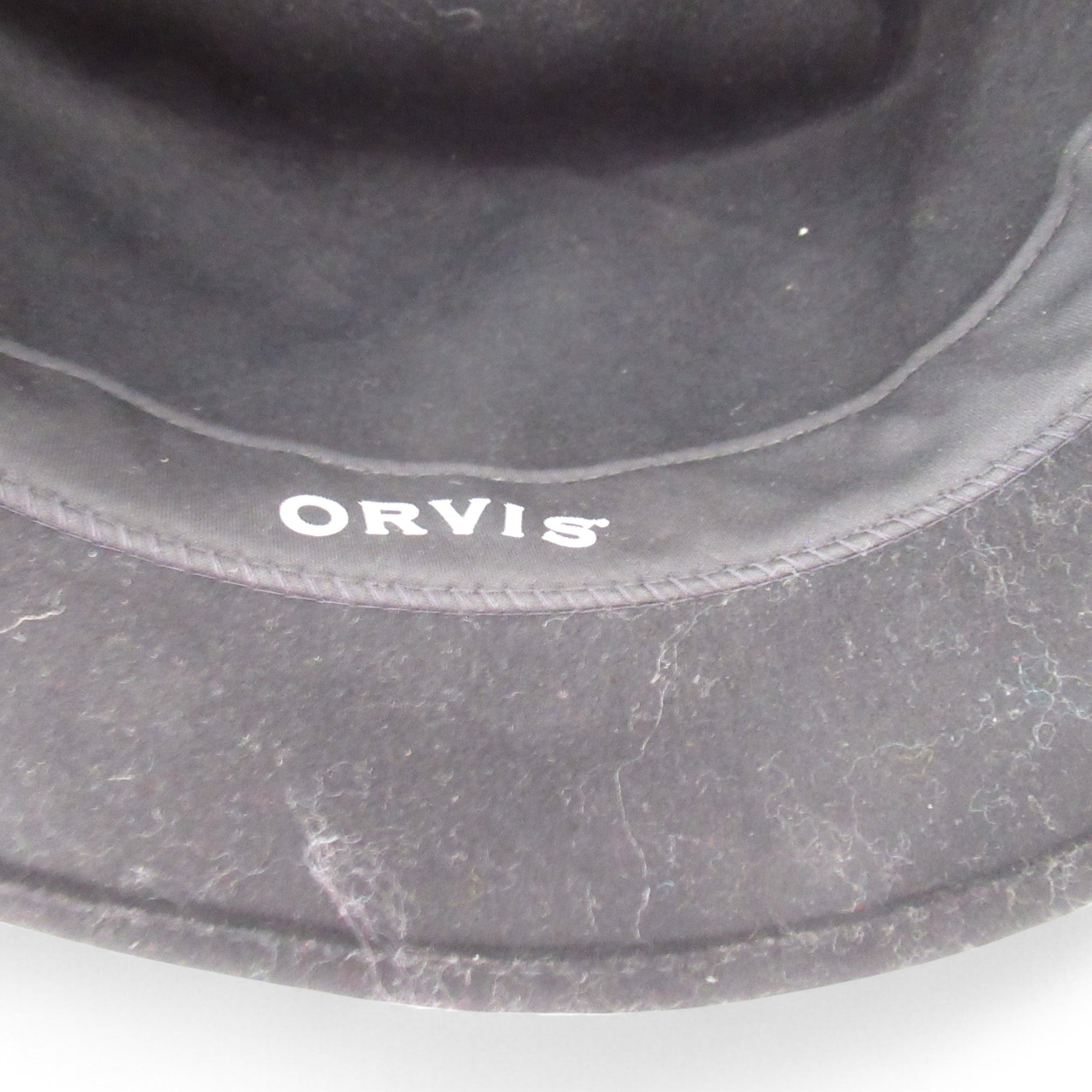 label image for Orvis Vintage Fedora Hat Black 100% Wool Menswear | Pre-loved 