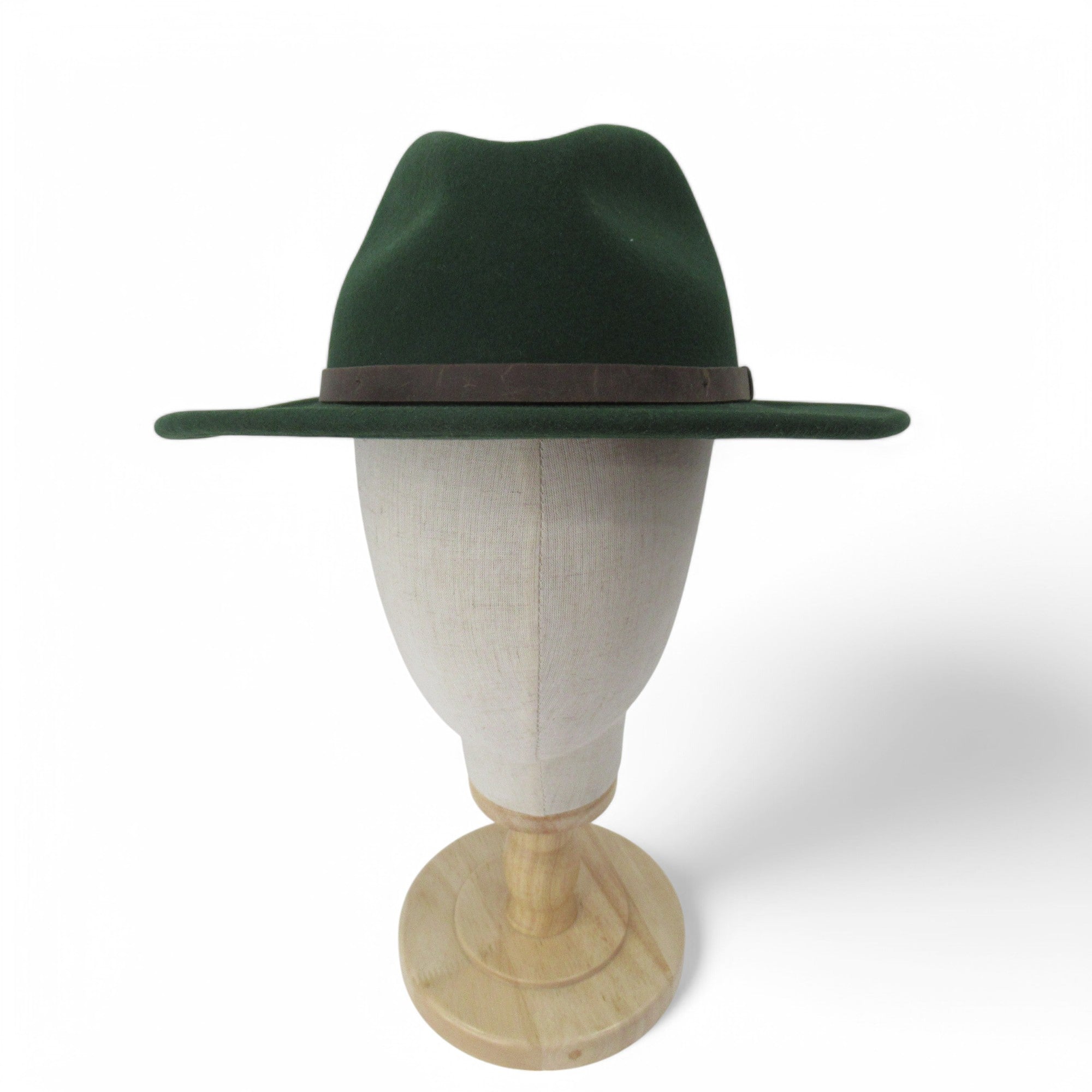 front image for Major Fedora Vintage Hat Green 100% Wool Menswear | Pre-loved