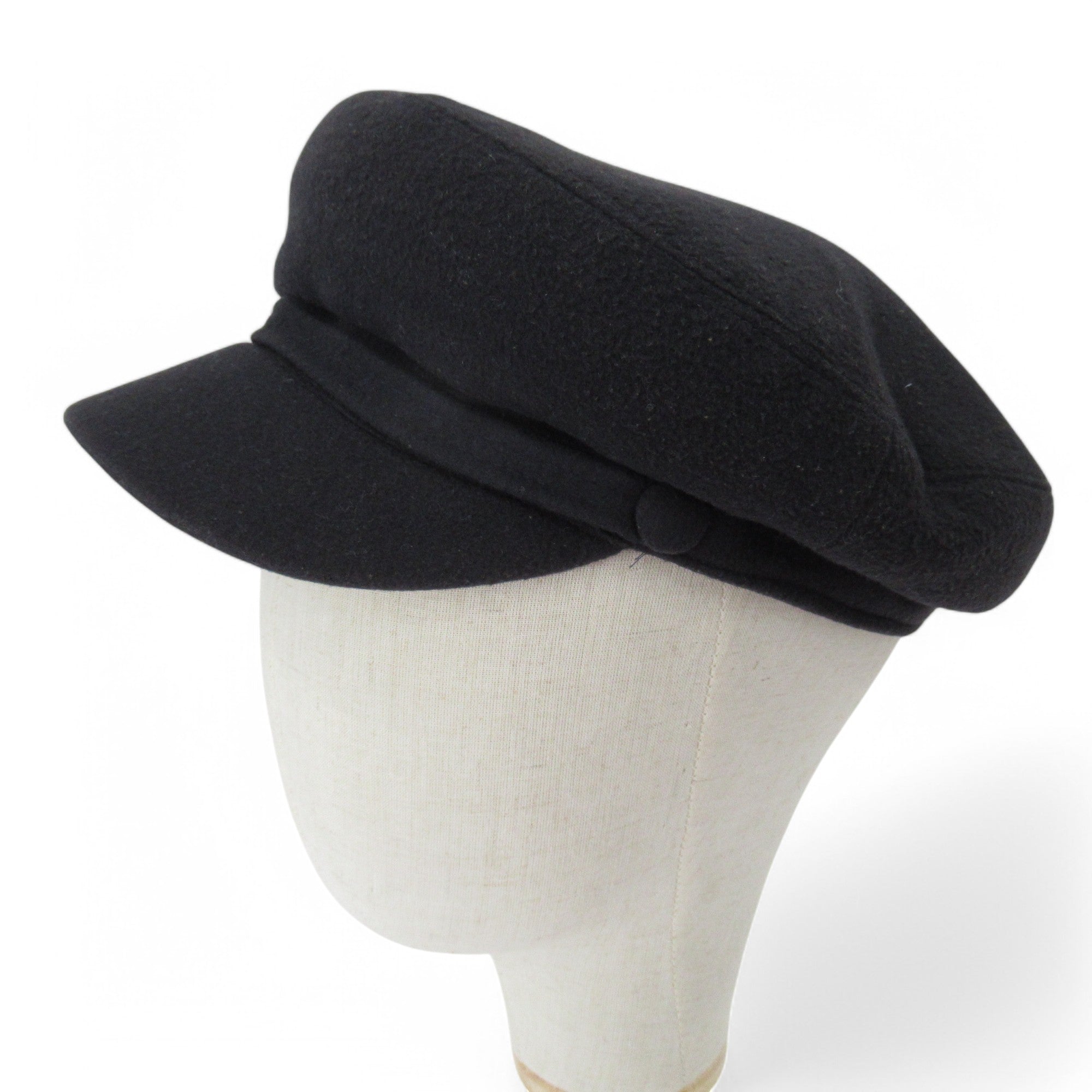 side image for Cappelleria Melegari Vintage Peaky Cap Navy Menswear | Pre-loved