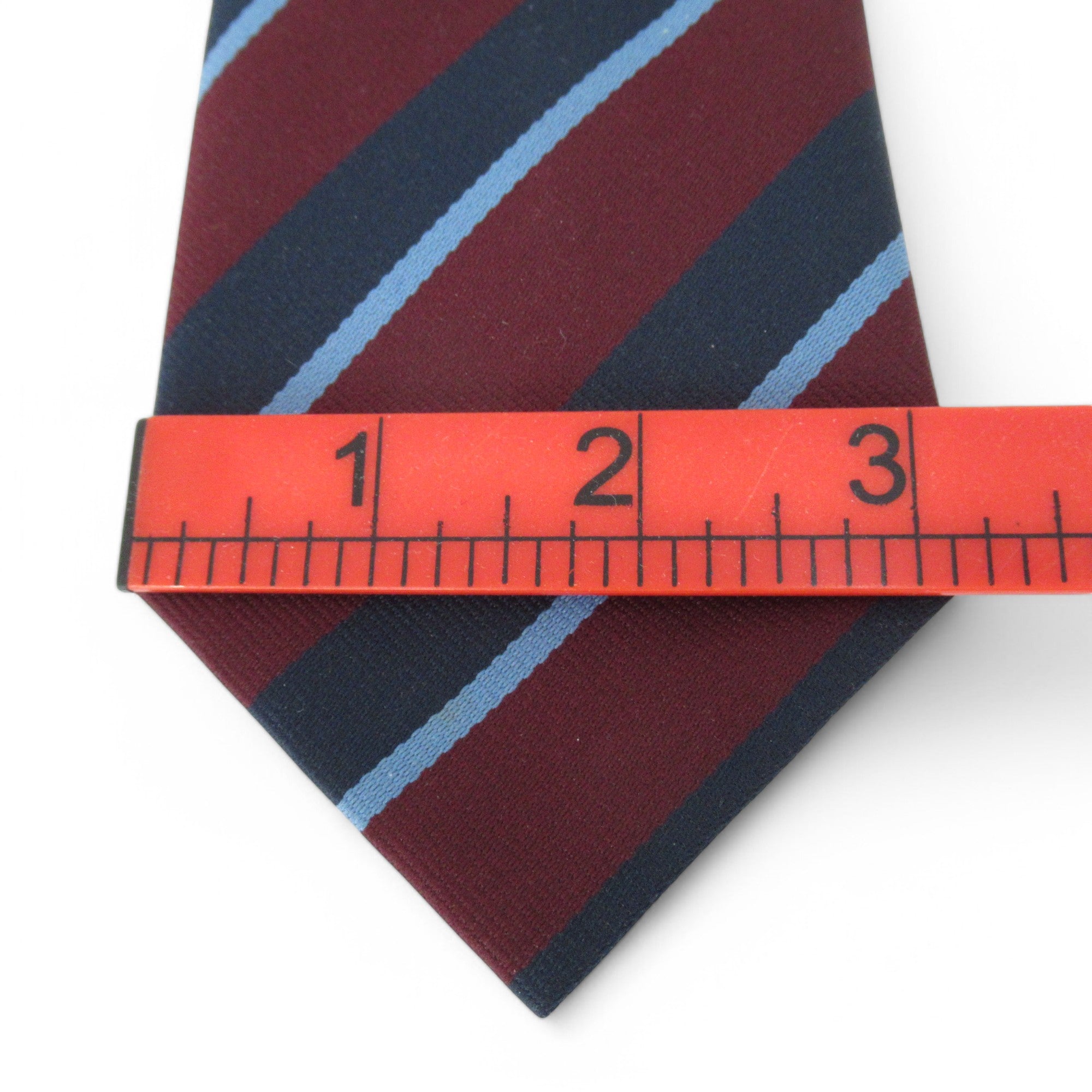 width image for Canda Vintage Tie Burgundy Blue Stripe Menswear | Pre-loved