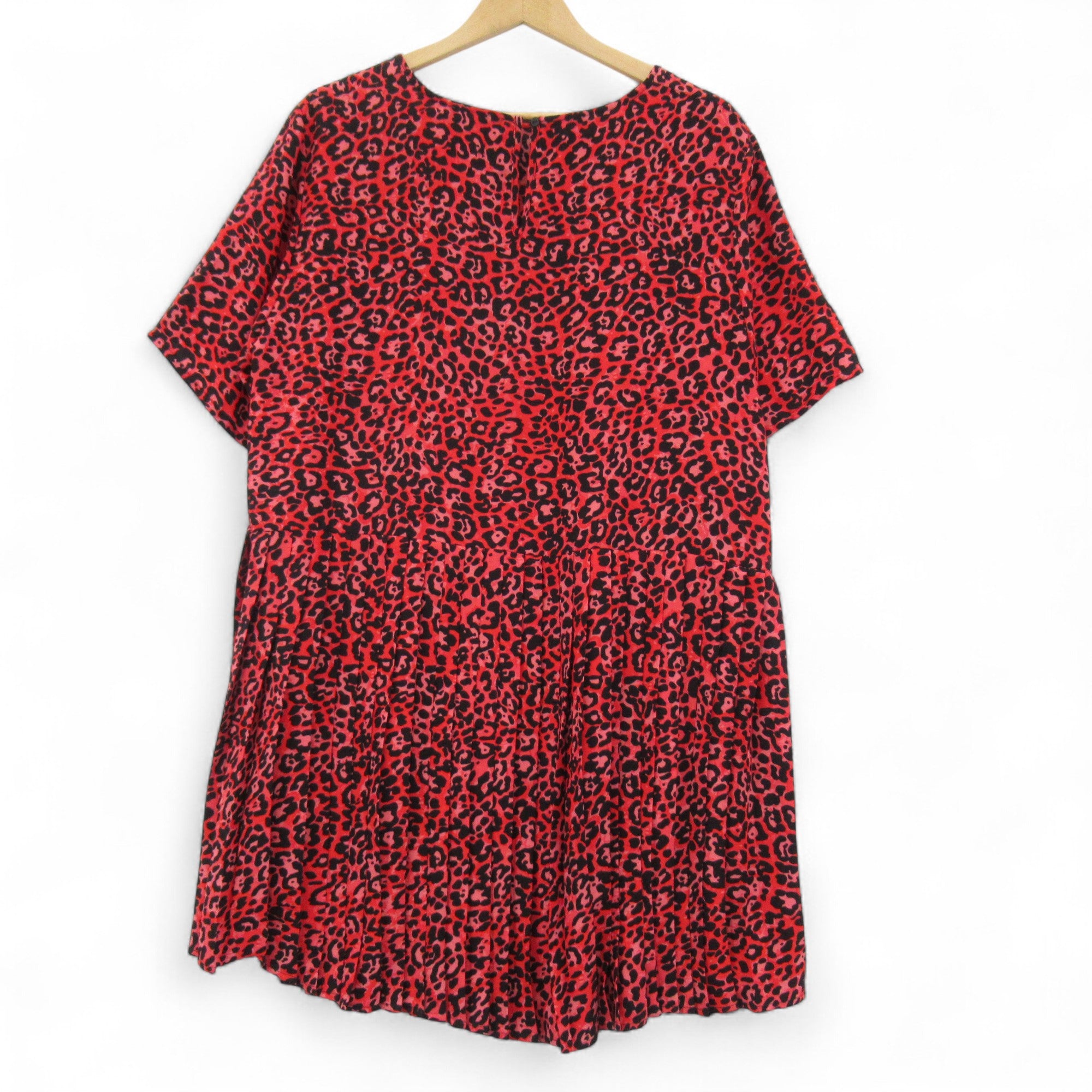 back image for Studio Animal Print Tunic Red UK 22 Red Womenswear | Pre-loved