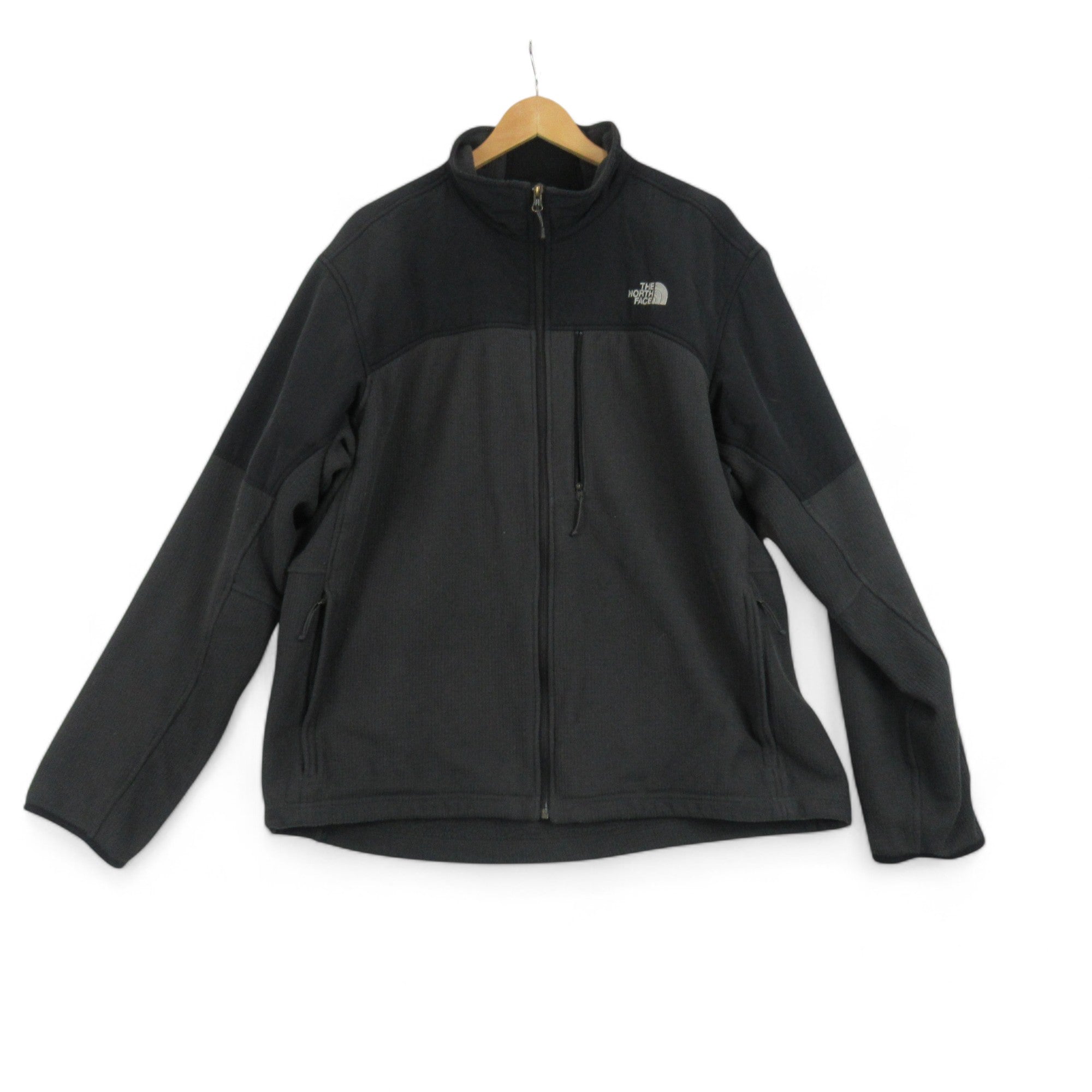 front image for The North Face XXL Black Grey Fleece Menswear | Preloved