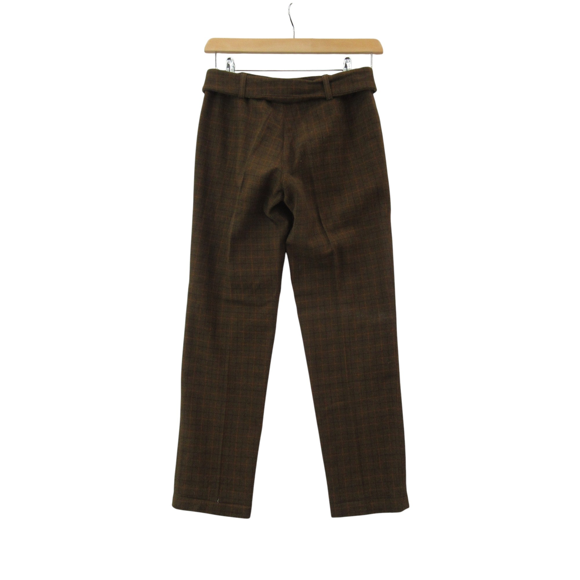 back image for Stroms Vintage Trousers UK 10 Brown Check Womenswear | Pre-loved