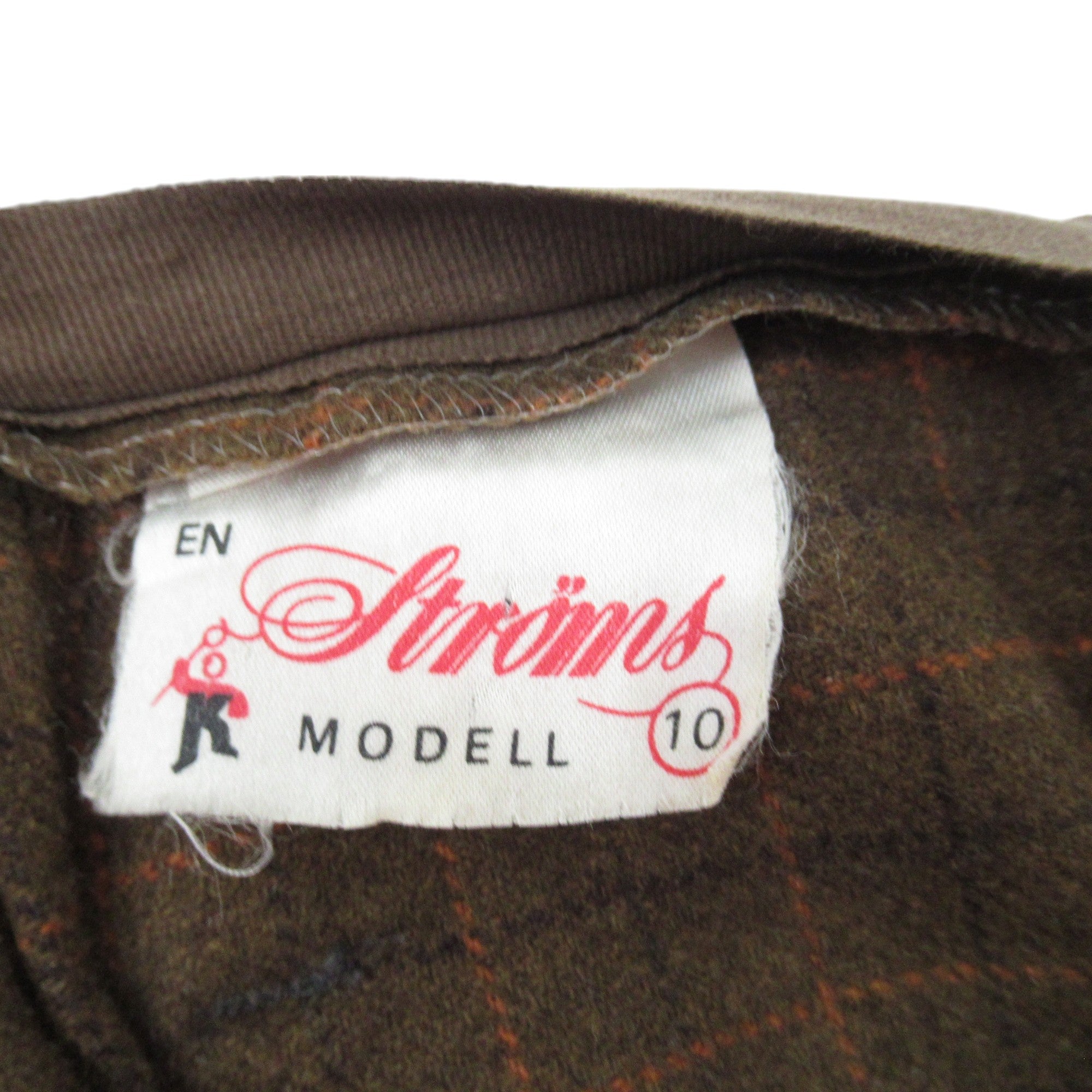 label image for Stroms Vintage Trousers UK 10 Brown Check Womenswear | Pre-loved