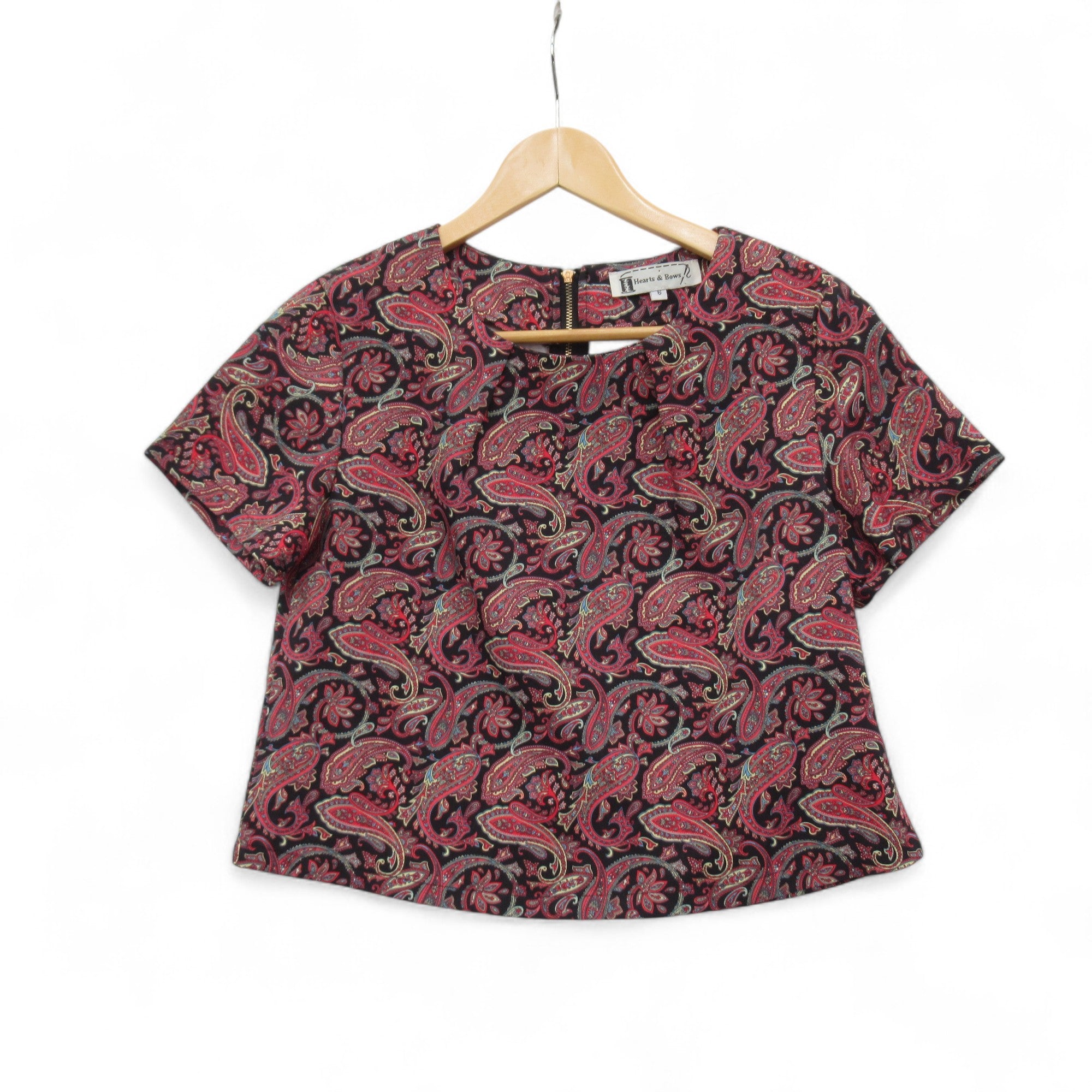 front image for Hearts & Bows Vintage Top Paisley UK 12 Multicoloured Womenswear | Pre-loved