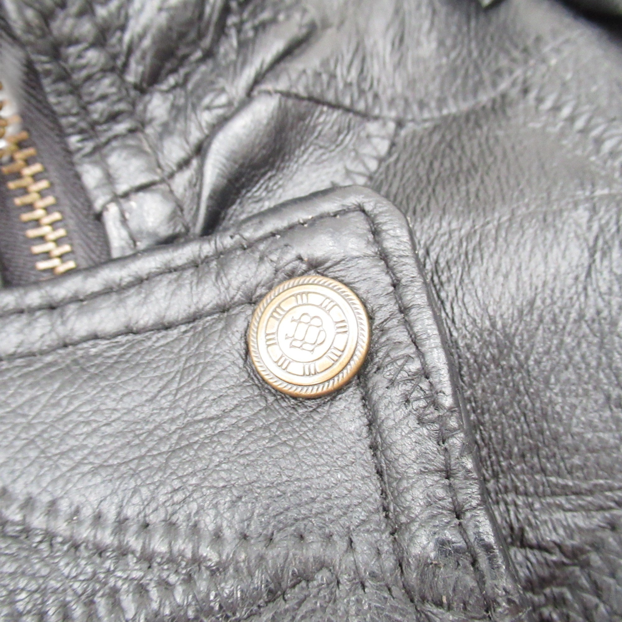 button image for Vintage Leather Coat Large Black Hooded Womenswear | Pre-loved