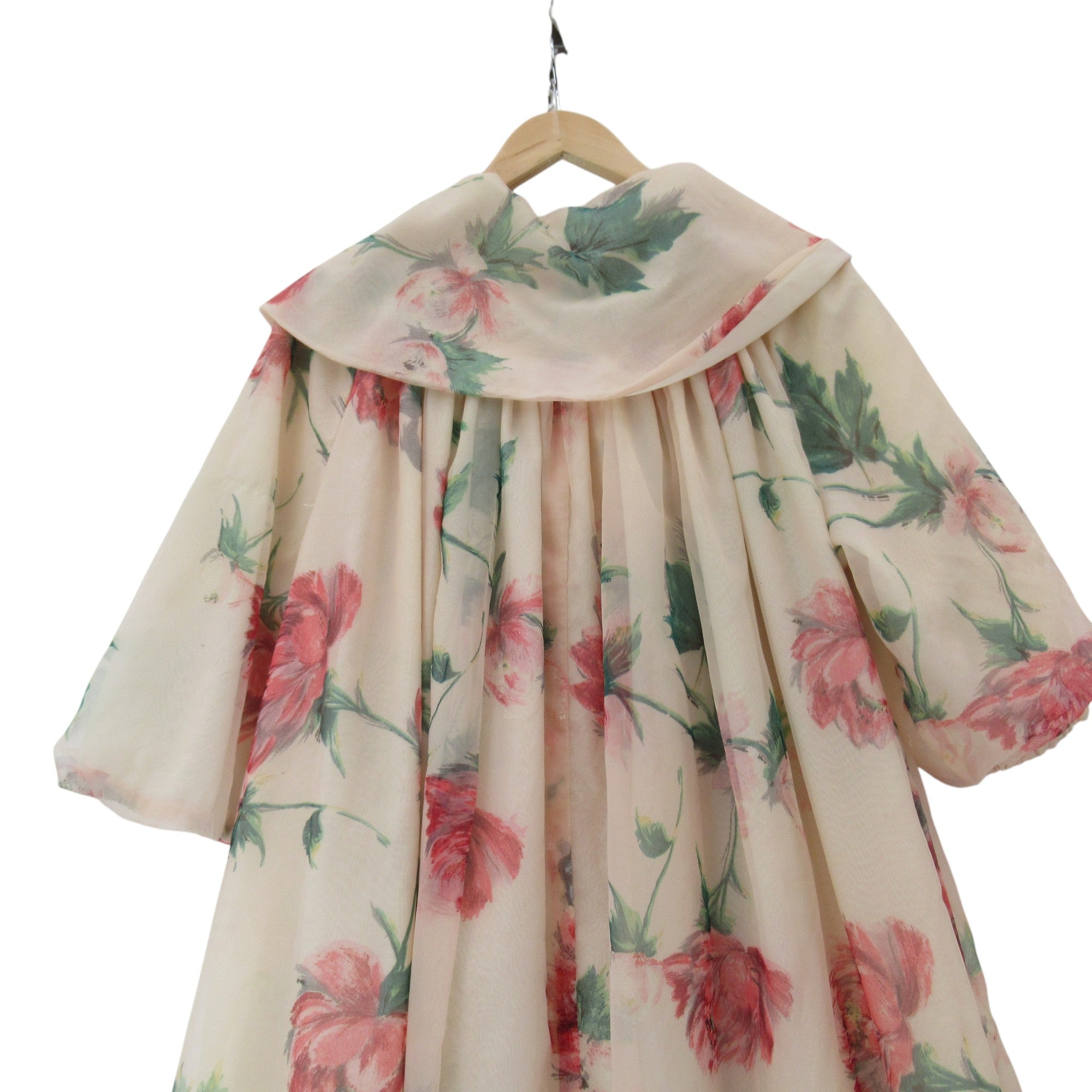 back image for Angela Gore Vintage 1970s Gown Robe Pink Floral Womenswear | Pre-loved 