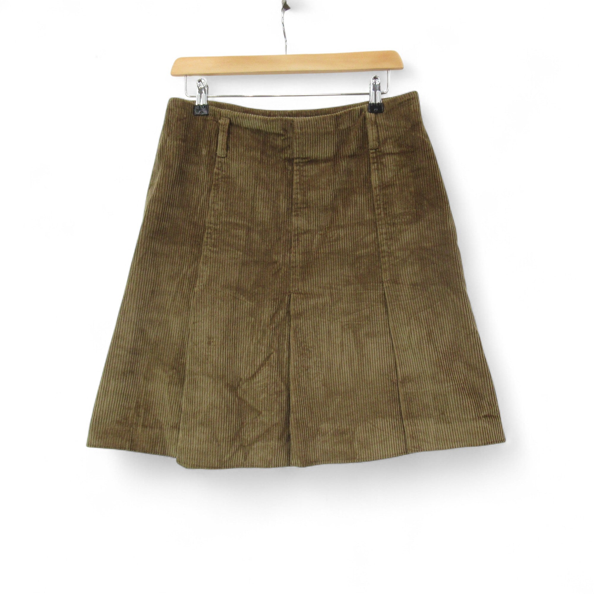 back image for Barbour Corduroy Skirt UK 12 Brown Short Womenswear | Pre-loved