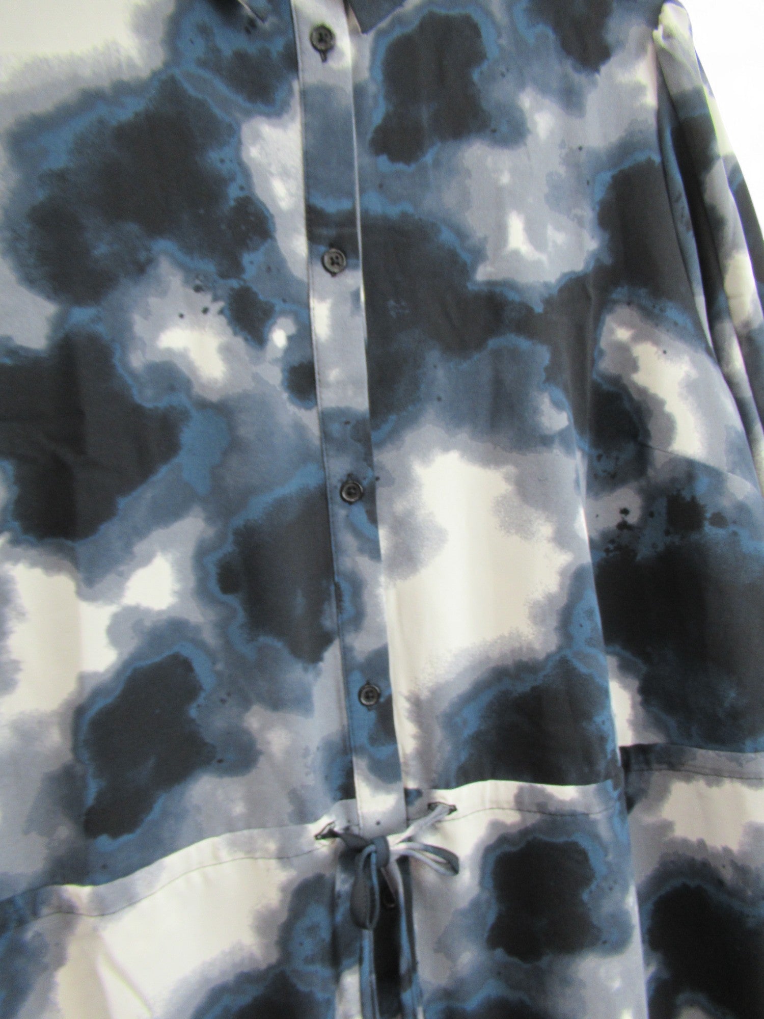 pattern image for New Look Curves Shirt Dress UK 28 Blue Grey Womenswear | Pre-loved