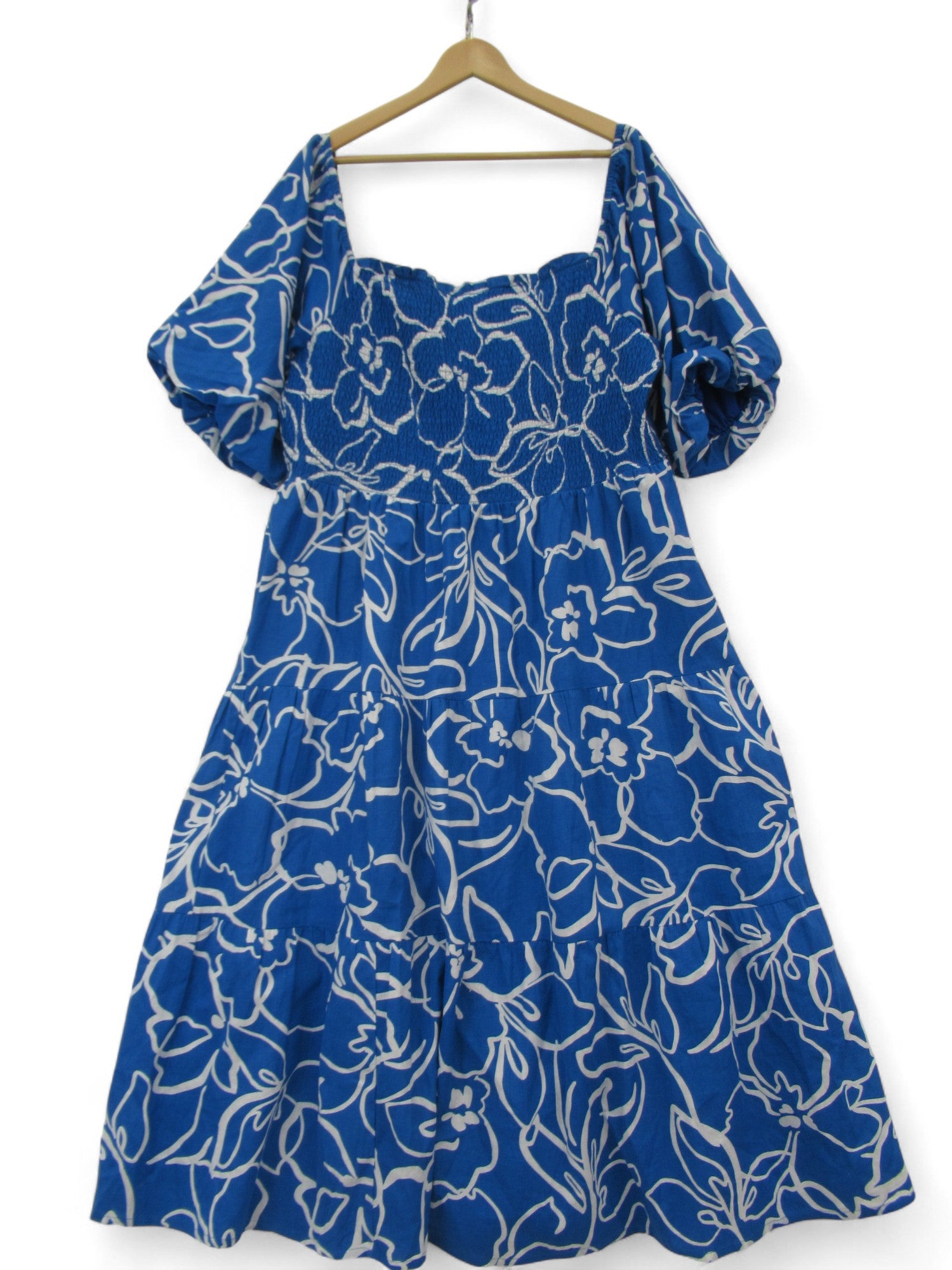 front image for In The Style Maxi Dress UK 24 Blue Floral Womenswear | Pre-loved 