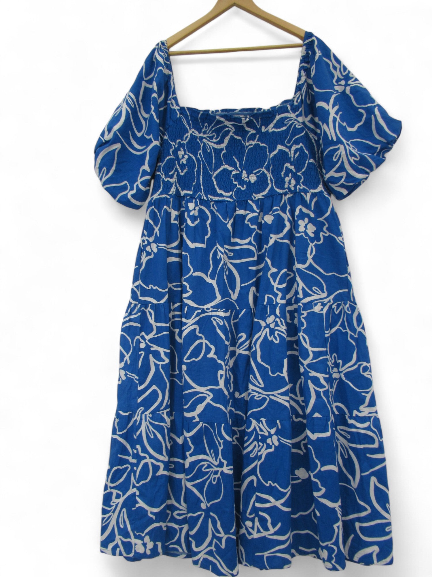 back image for In The Style Maxi Dress UK 24 Blue Floral Womenswear | Pre-loved 