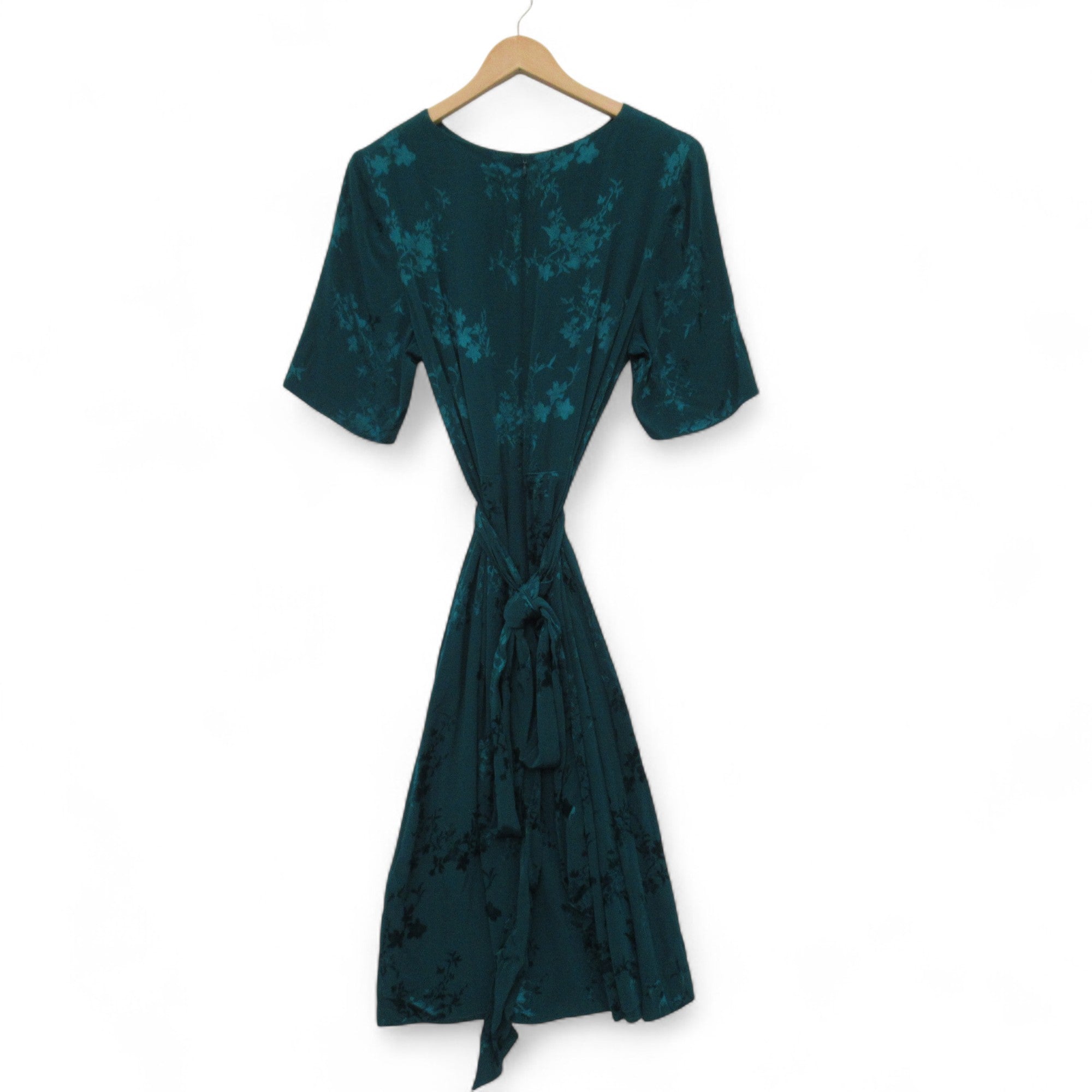 back image for Phase Eight Jacquard Dress UK 14 Green Womenswear | Pre-loved