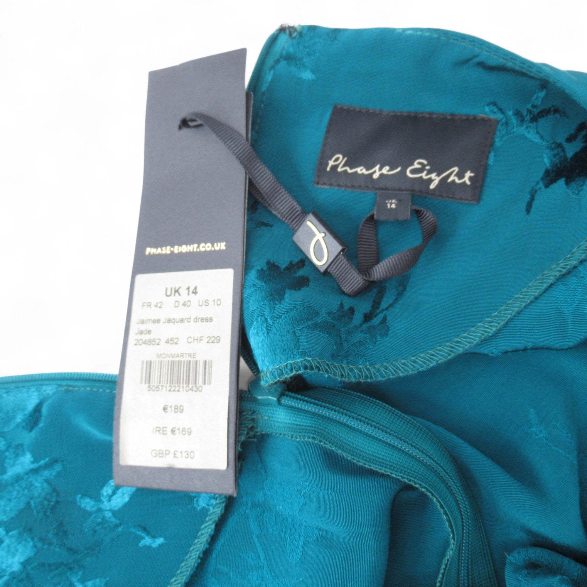 label image for Phase Eight Jacquard Dress UK 14 Green Womenswear | Pre-loved