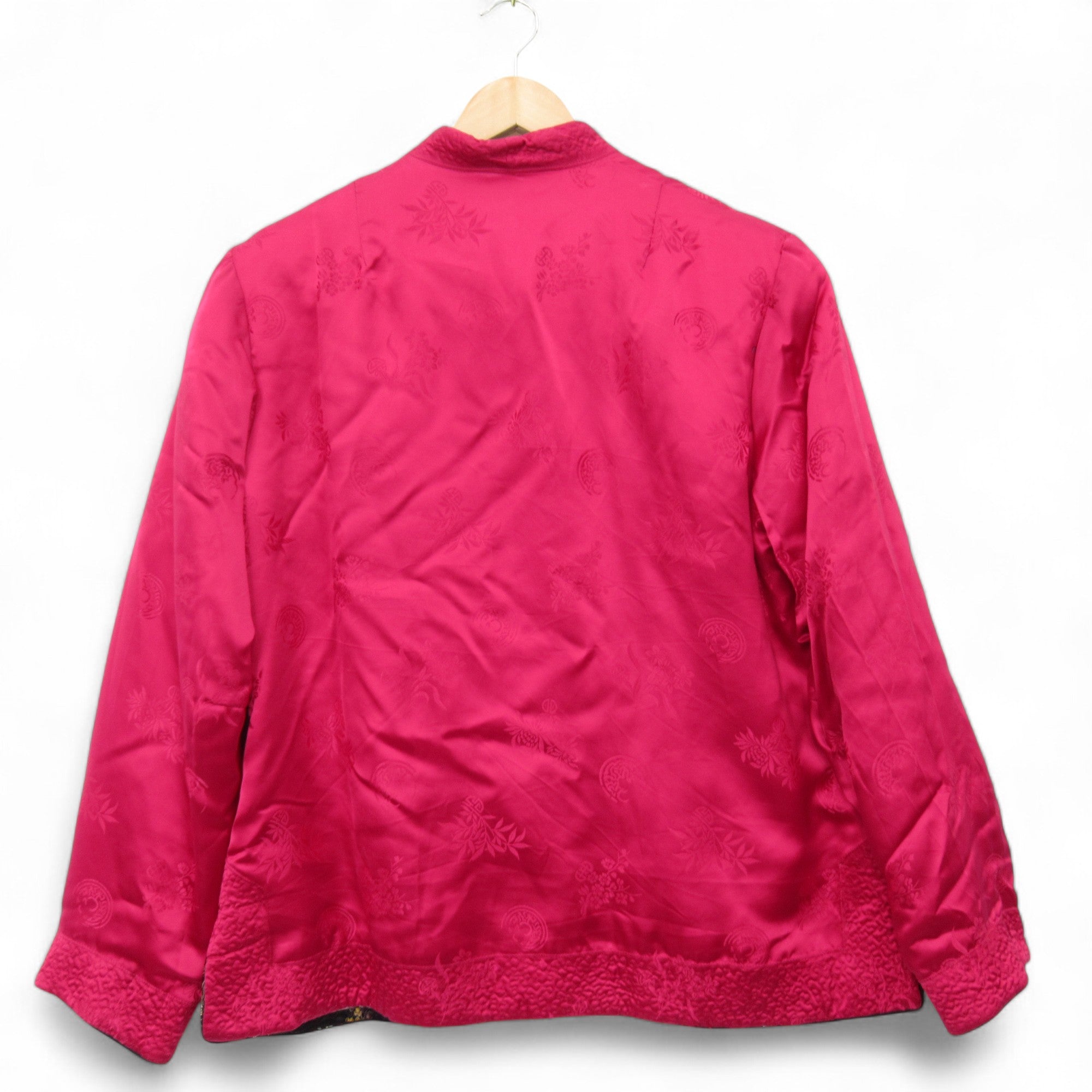 back image for Peony Vintage Reversible Jacket Pink Black Medium Womenswear | Pre-loved