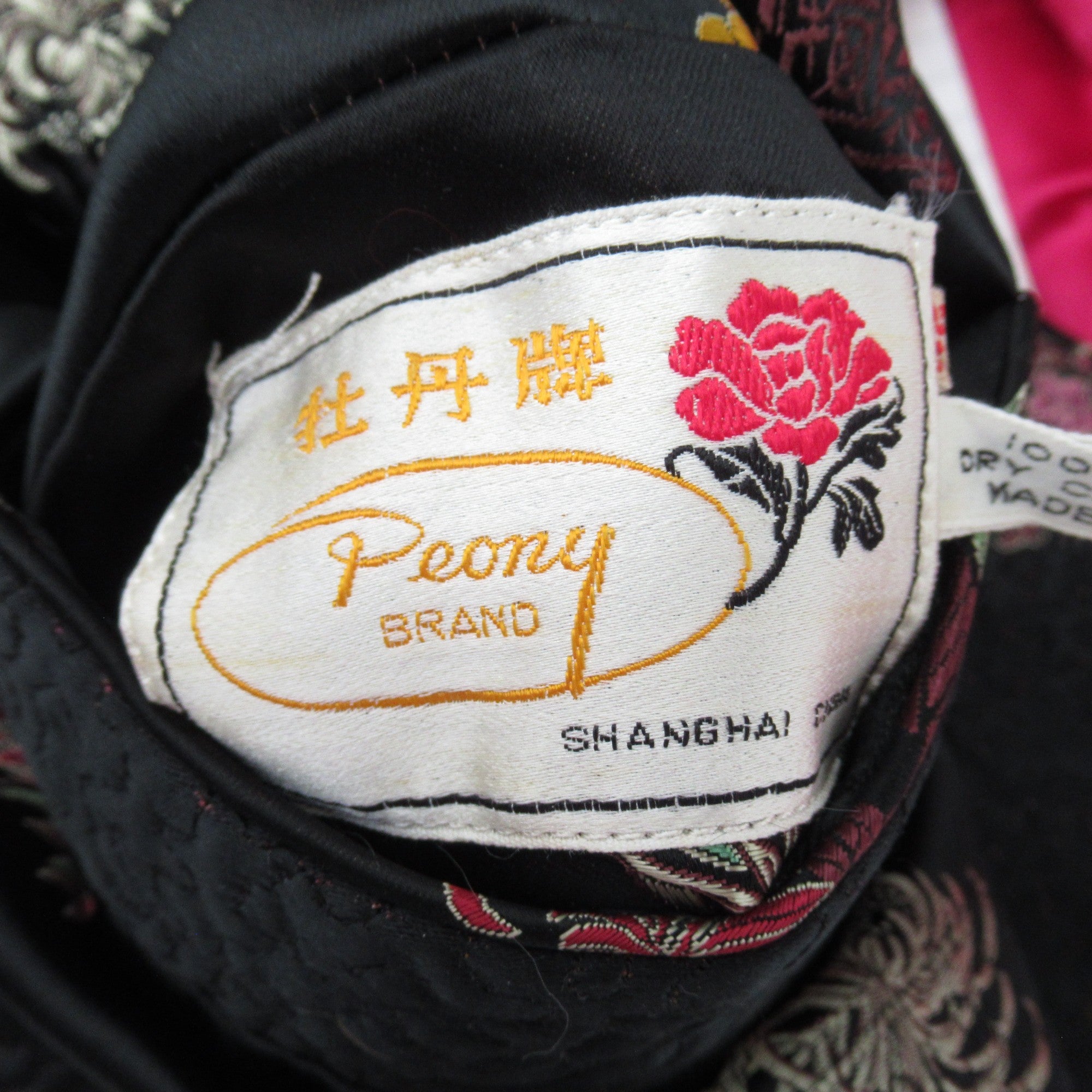 label image for Peony Vintage Reversible Jacket Pink Black Medium Womenswear | Pre-loved