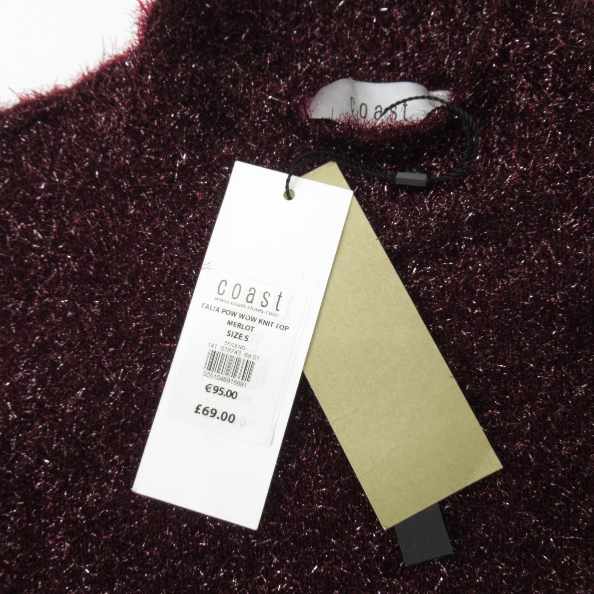 label image for Coast Knit Top Small Purple Tinsel Womenswear | Pre-loved