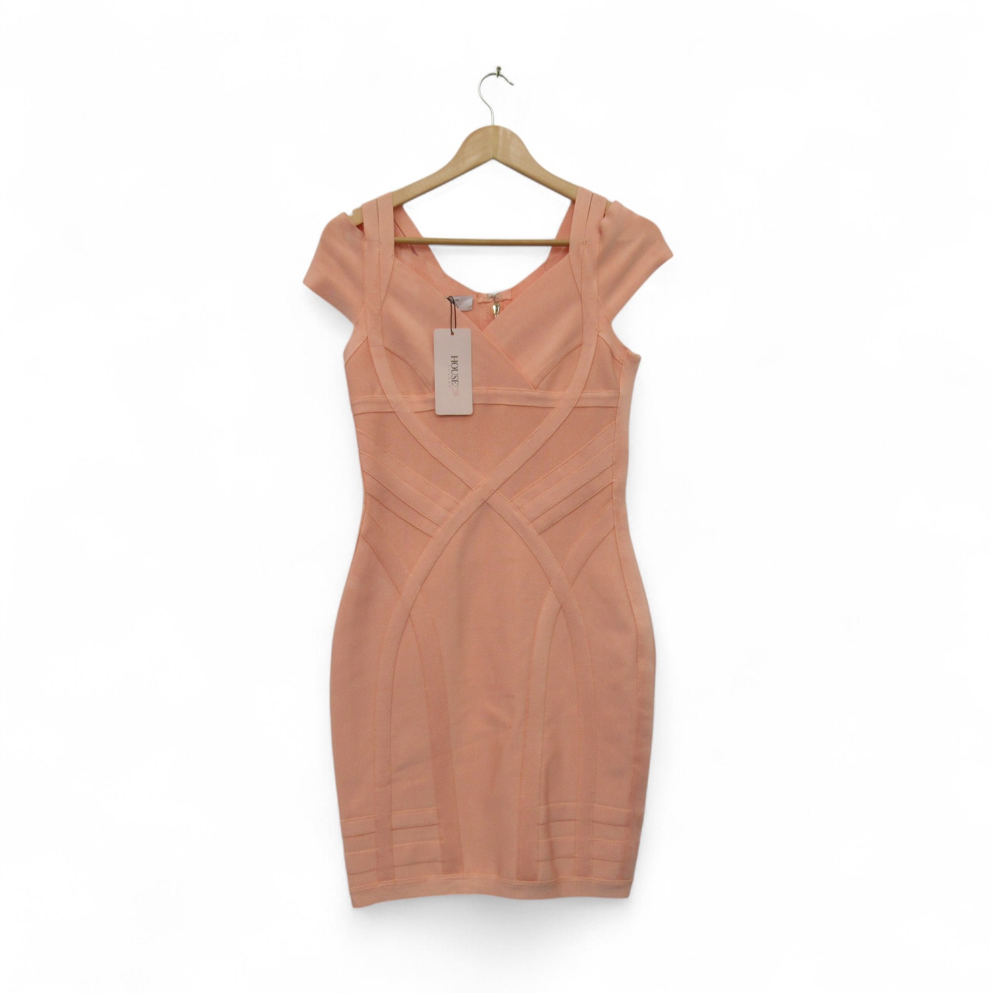 front image for House Of London Bodycon Dress S/M Peach Womenswear | Pre-loved