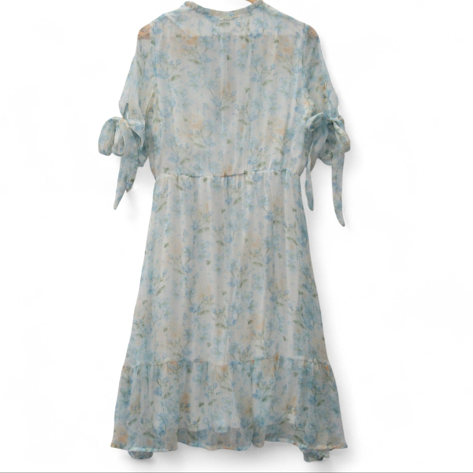 back image for Y.A.S Floral Dress UK 10 Pastel Blue Womenswear | Pre-loved