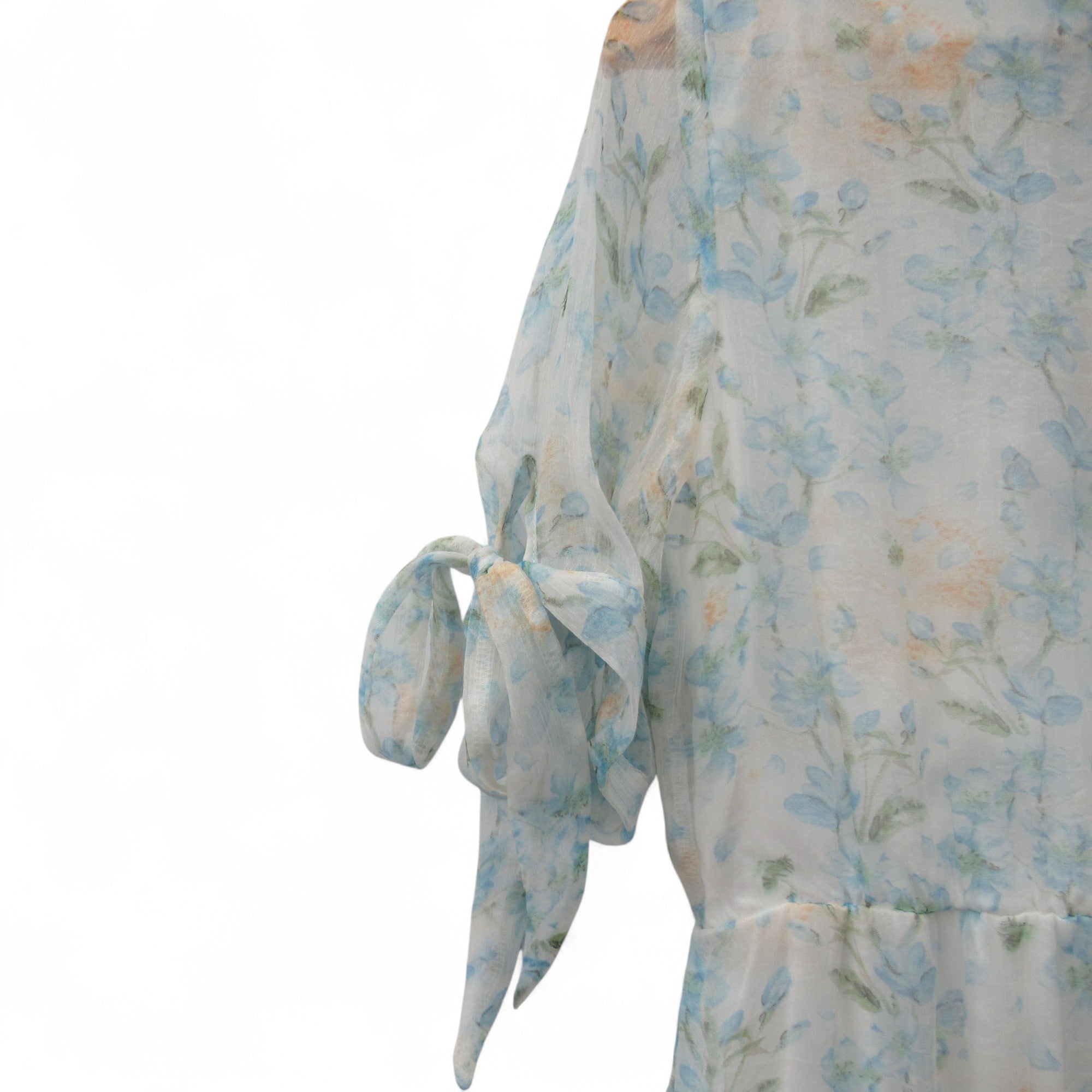 sleeve image for Y.A.S Floral Dress UK 10 Pastel Blue Womenswear | Pre-loved