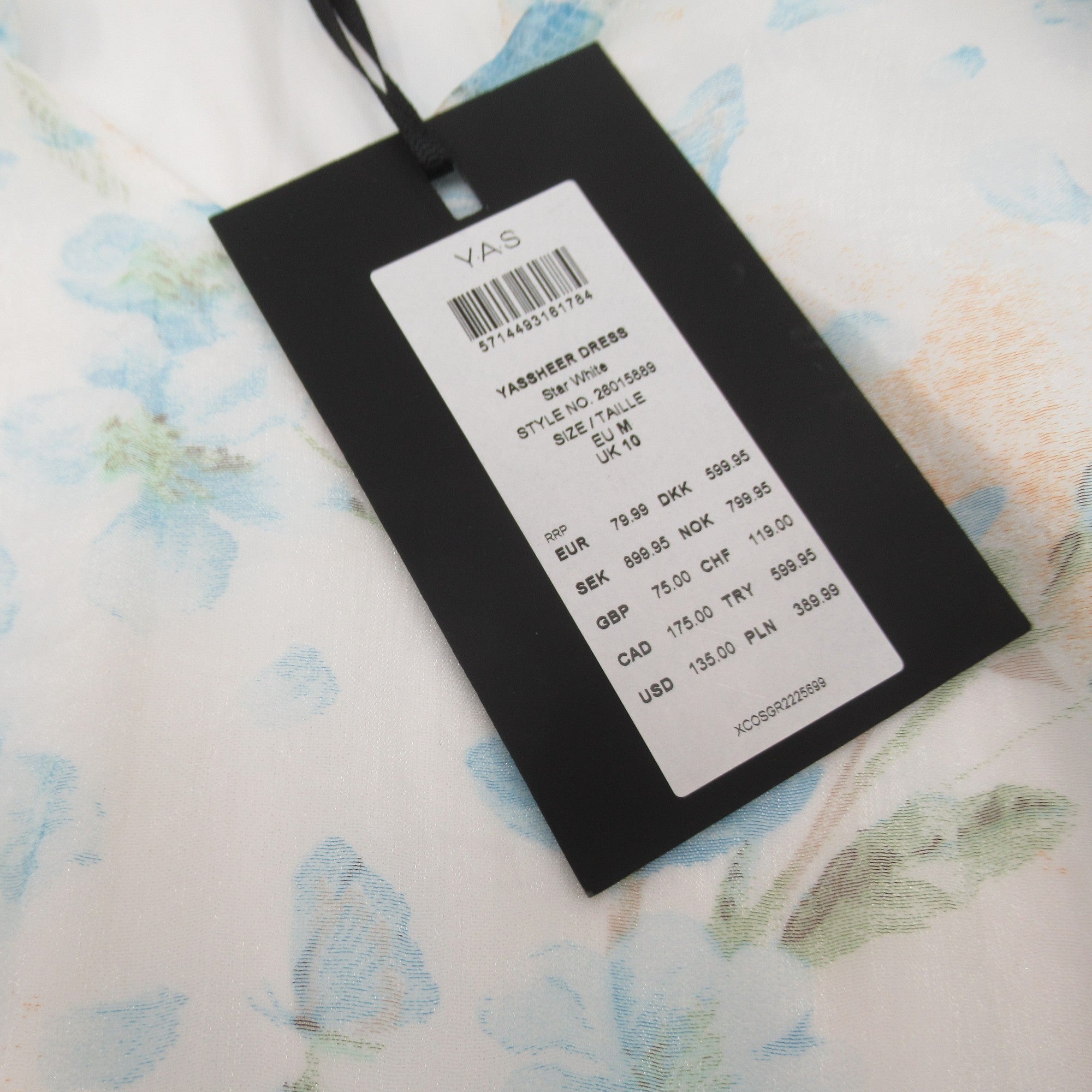 label image for Y.A.S Floral Dress UK 10 Pastel Blue Womenswear | Pre-loved