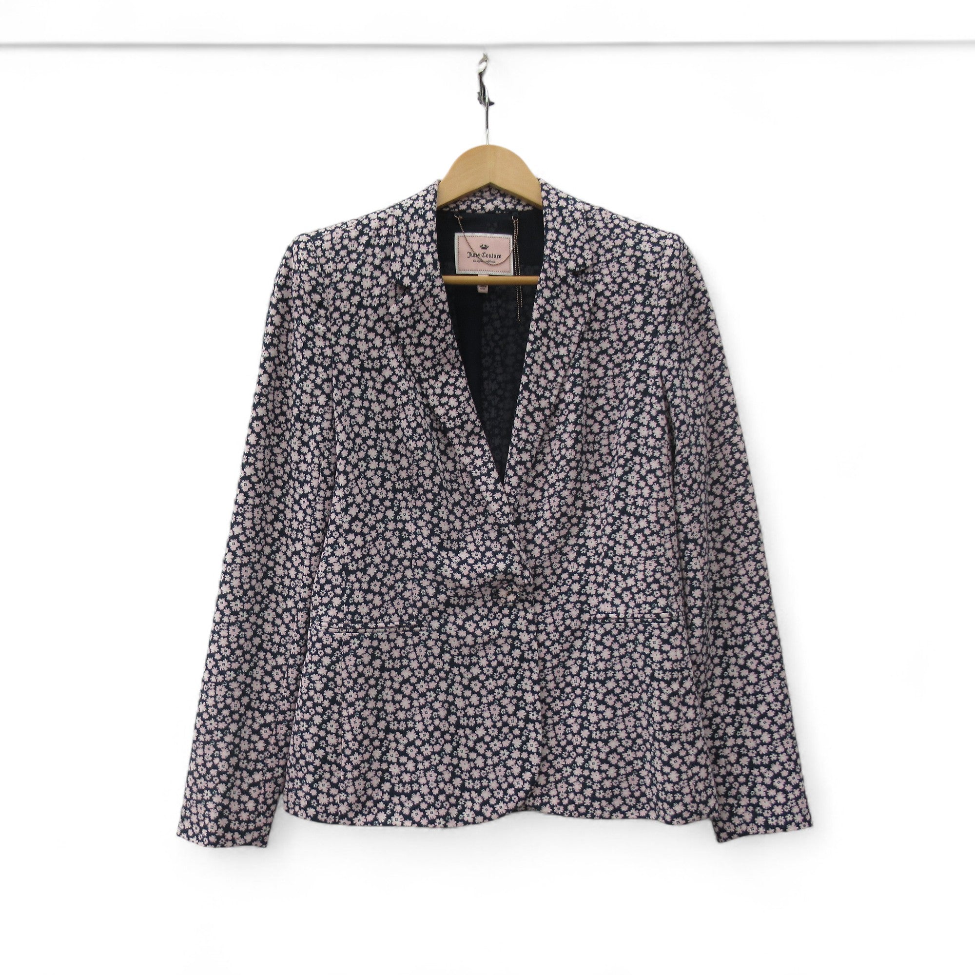 front image for Juicy Couture Floral Blazer Jacket UK 10 Multicoloured Womenswear | Pre-loved