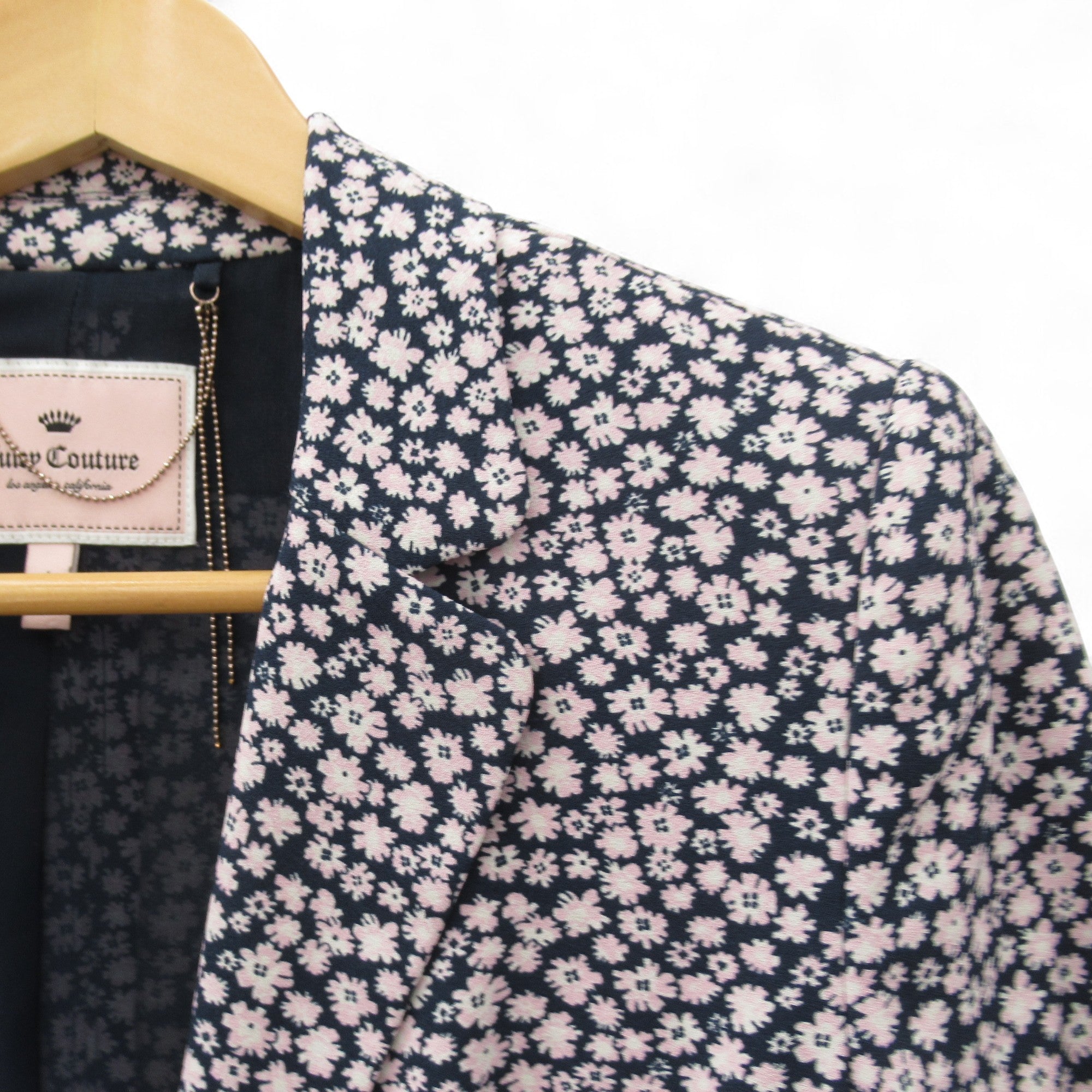 shoulder image for Juicy Couture Floral Blazer Jacket UK 10 Multicoloured Womenswear | Pre-loved