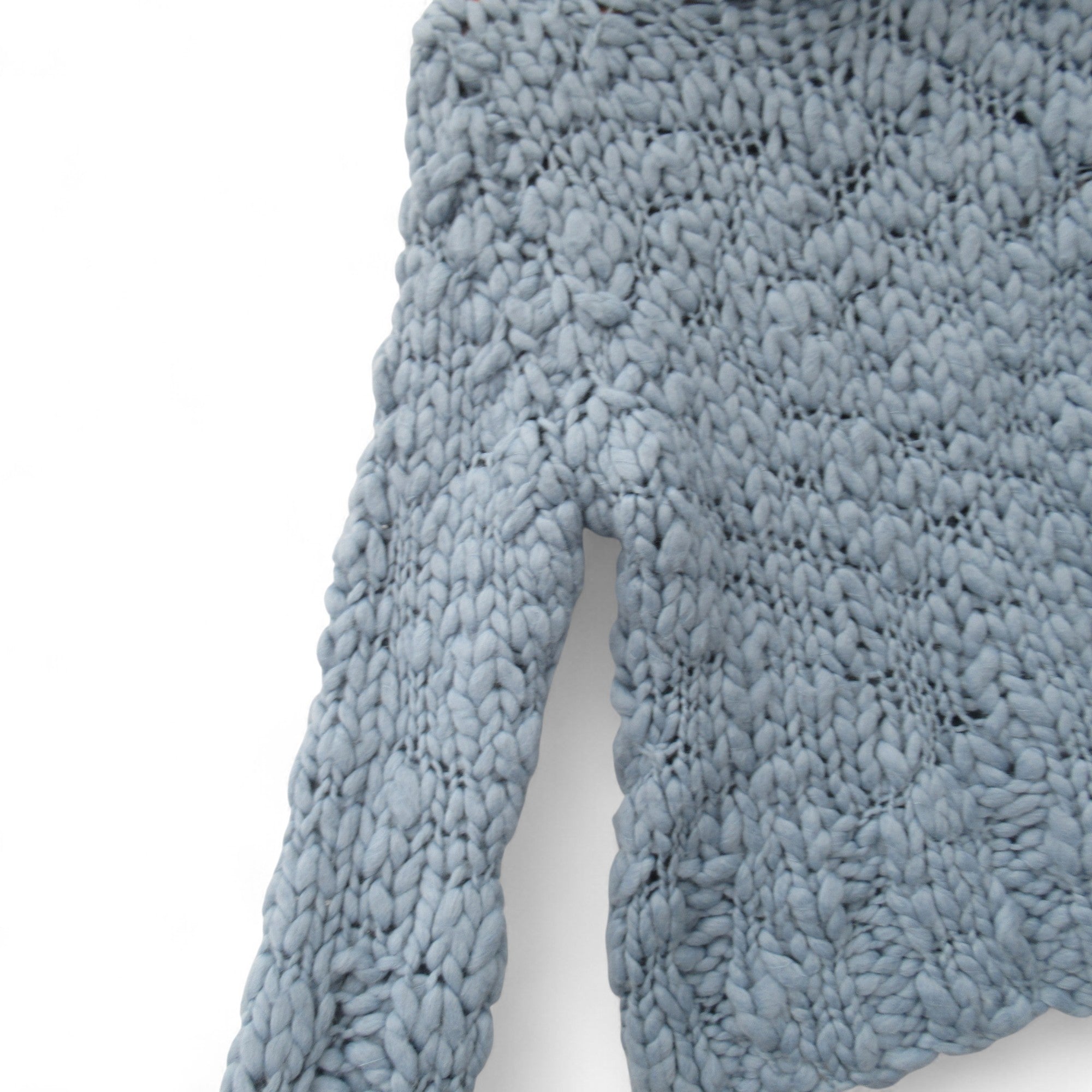 sleeve image for Linea Chunky Knit Roll Neck Jumper Blue UK 12 Womenswear | Pre-loved