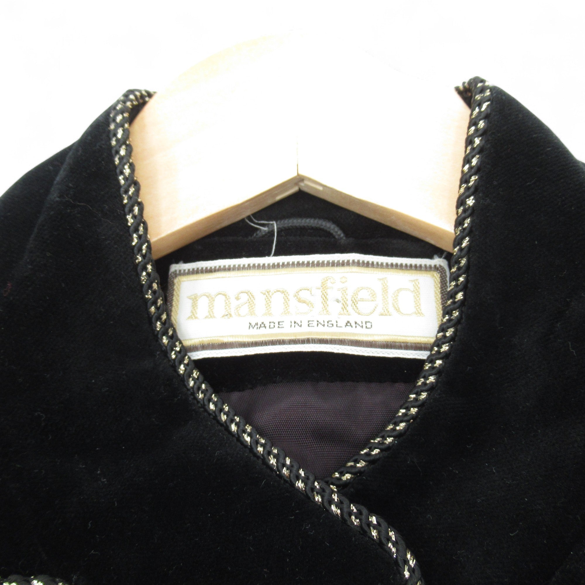 label image for Mansfield Vintage Velvet Jacket Black UK 12 Womenswear | Pre-loved