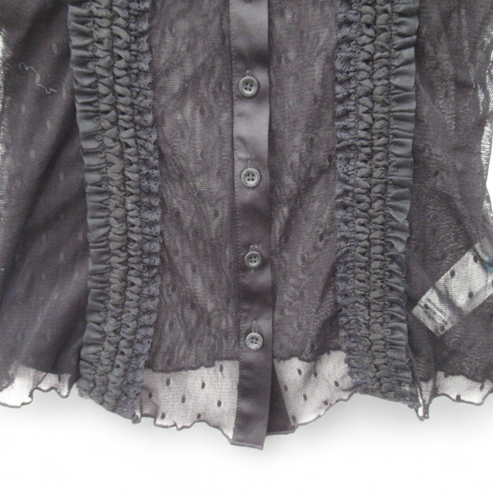 front image for Guess By Marciano Shirt Black Small Sheer Lace Womenswear | Pre-loved 