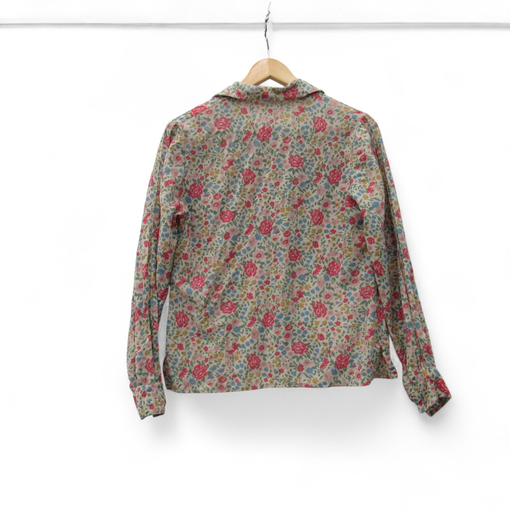 back image for Anna Rose Vintage Shirt Floral UK 14 Multicoloured Womenswear | Pre-loved