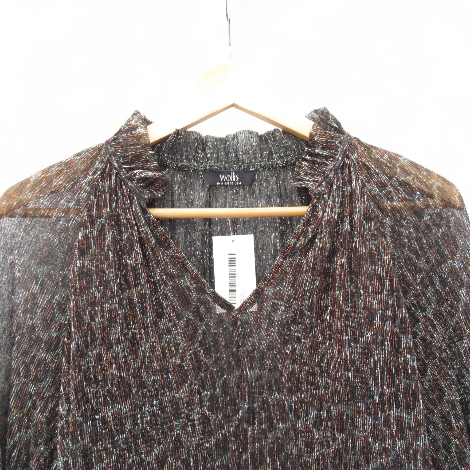 Wallis Metallic Boho Top UK 8 Bronze Womenswear | Pre-loved
